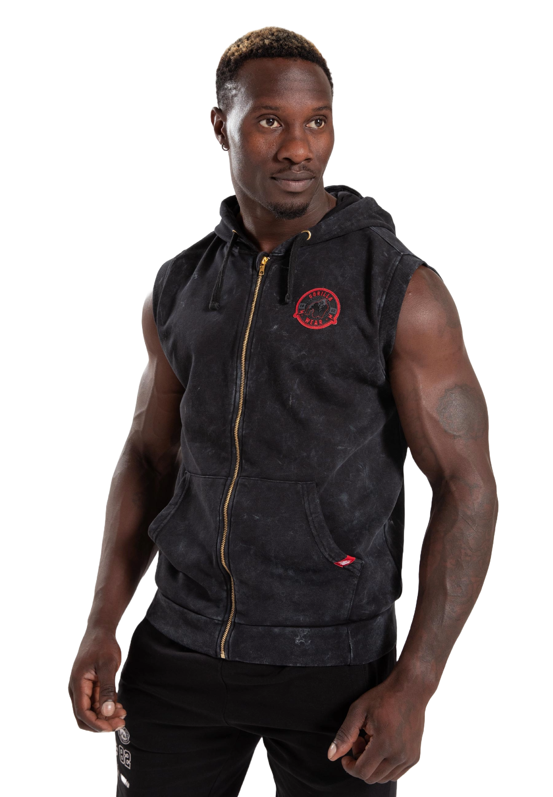 Gorilla Wear Silverdale Sleeveless Hoodie, black