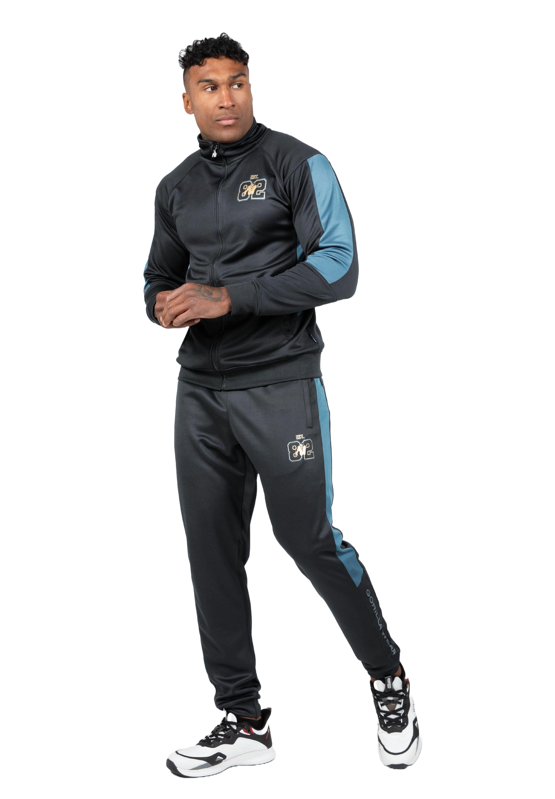 Gorilla Wear Devon Training Jacket, grey/blue