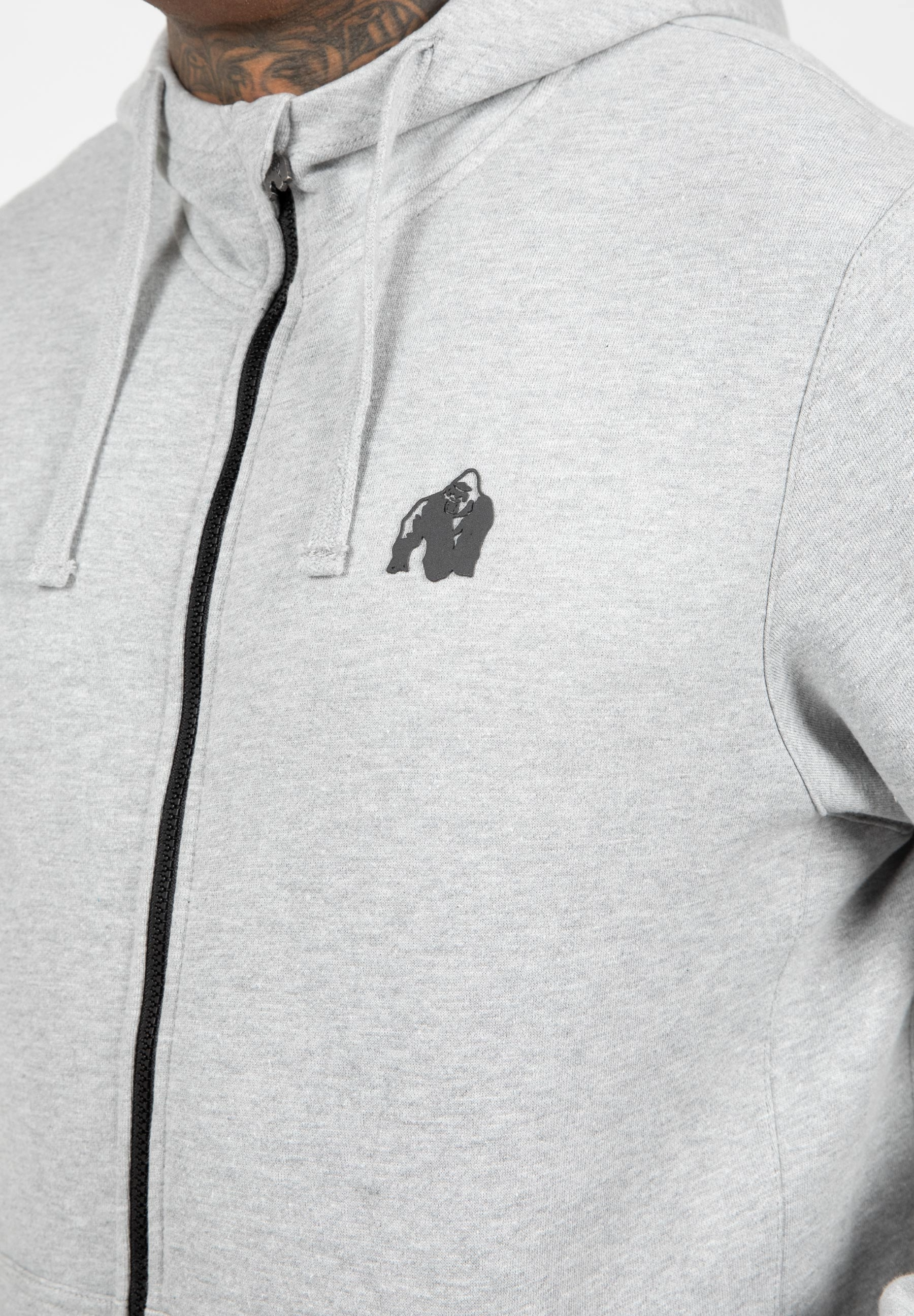 Gorilla Wear Leon Zipped Hoodie, grey