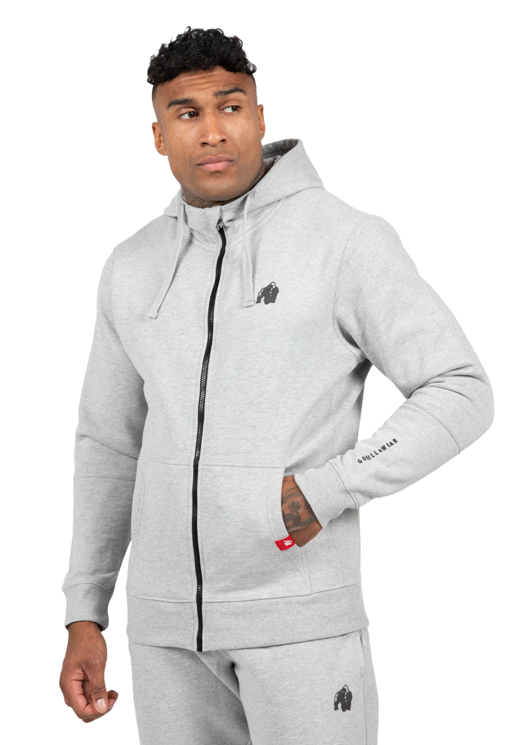 Gorilla Wear Leon Zipped Hoodie, grey
