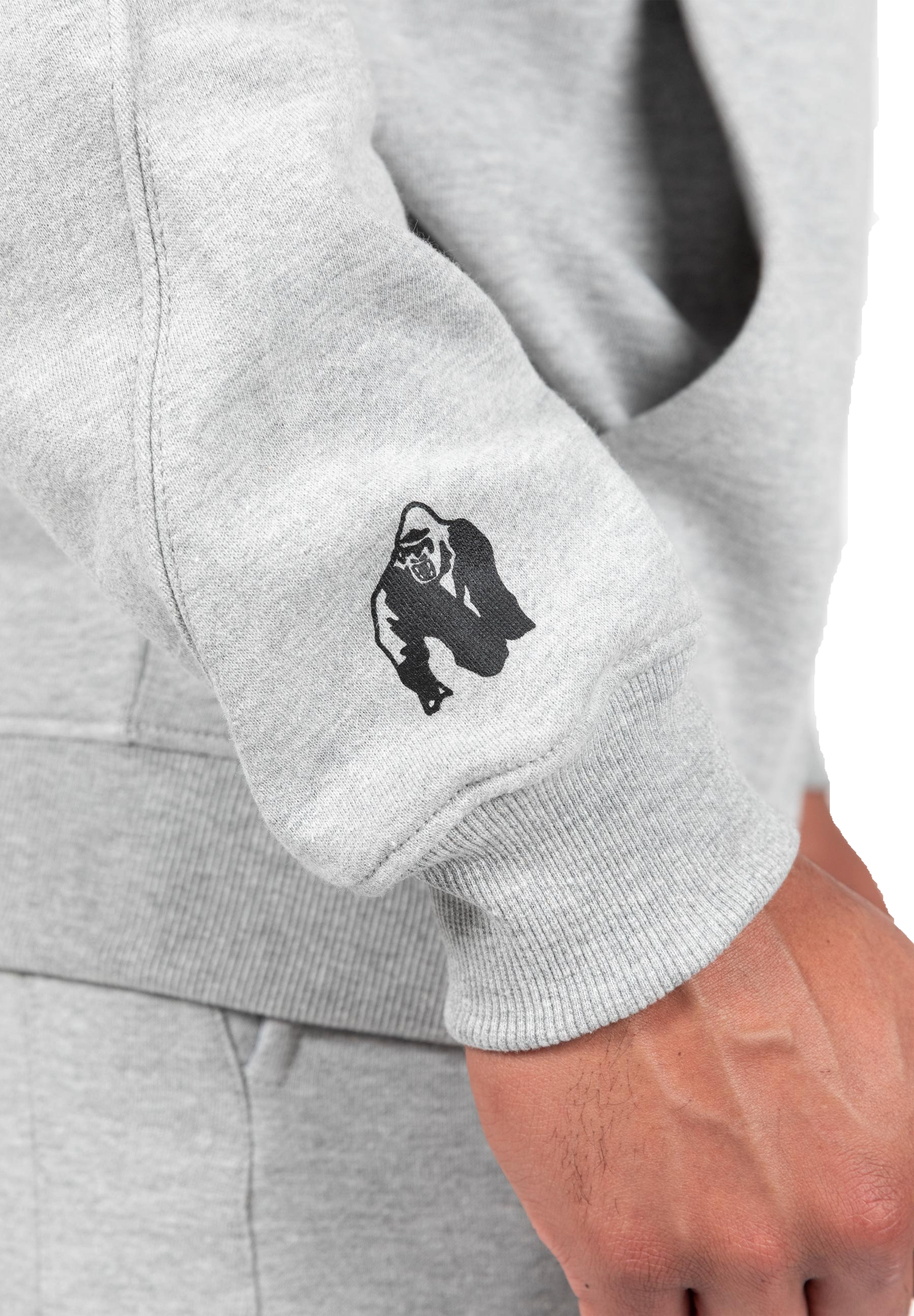 Gorilla Wear Utah Zipped Hoodie, light grey melange