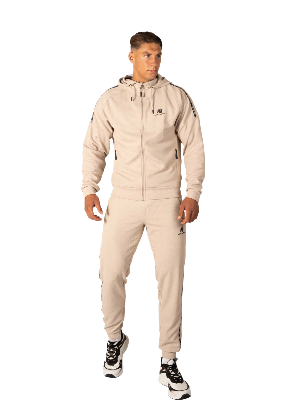 Gorilla Wear Harvey Hooded Track Jacket, beige