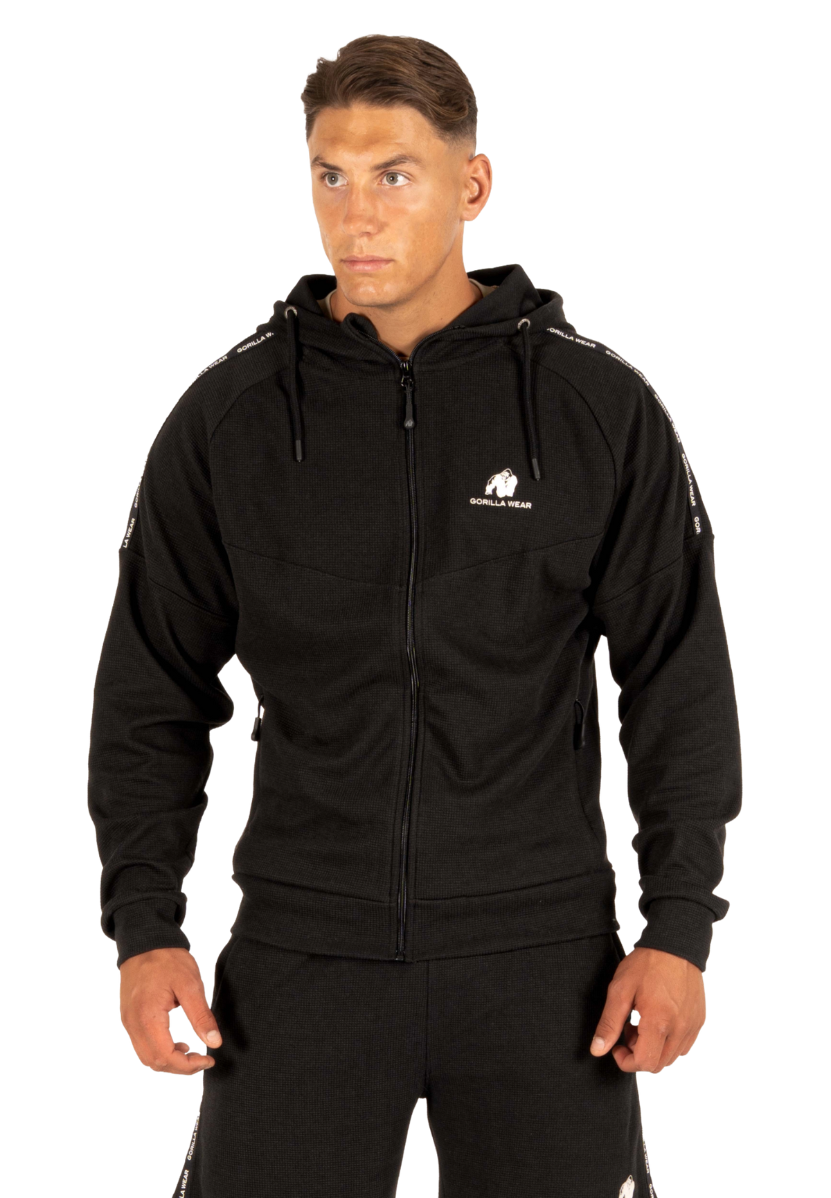 Gorilla Wear Harvey Hooded Track Jacket, black