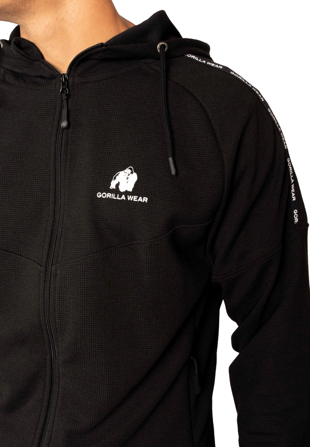 Gorilla Wear Harvey Hooded Track Jacket, black