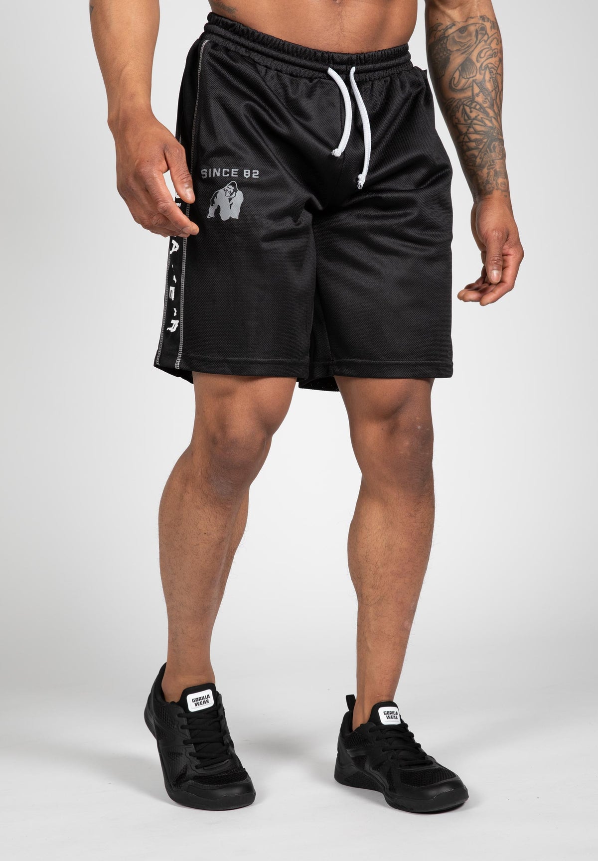 Gorilla Wear Functional Mesh Shorts, black/white