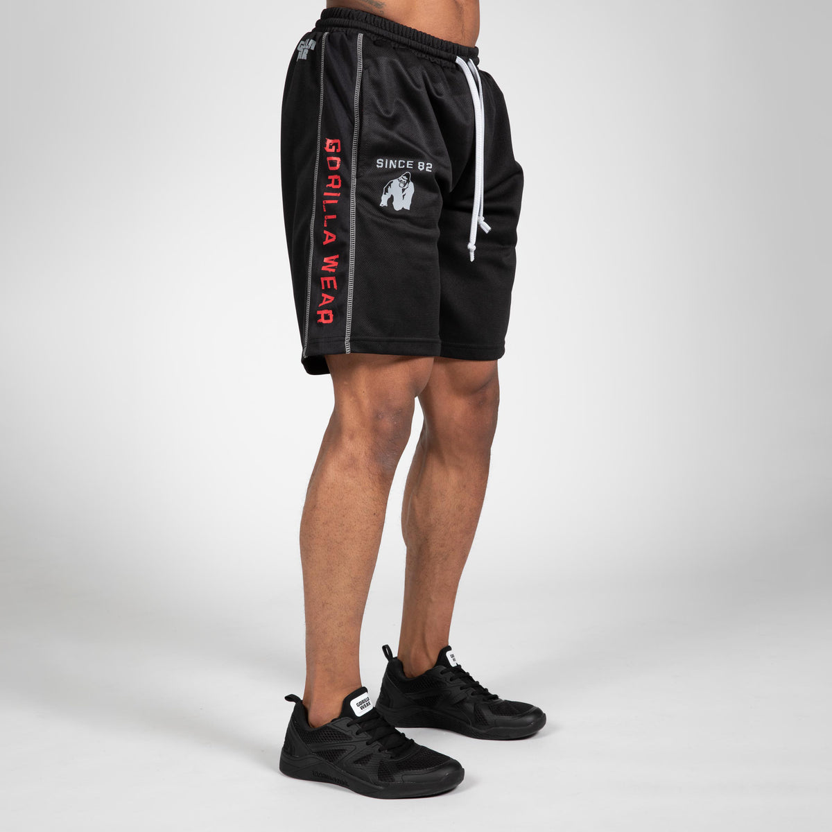 Gorilla Wear Functional Mesh Shorts, black/red