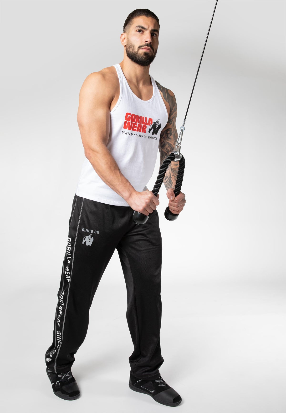 Gorilla Wear Functional Mesh Pants, black/white