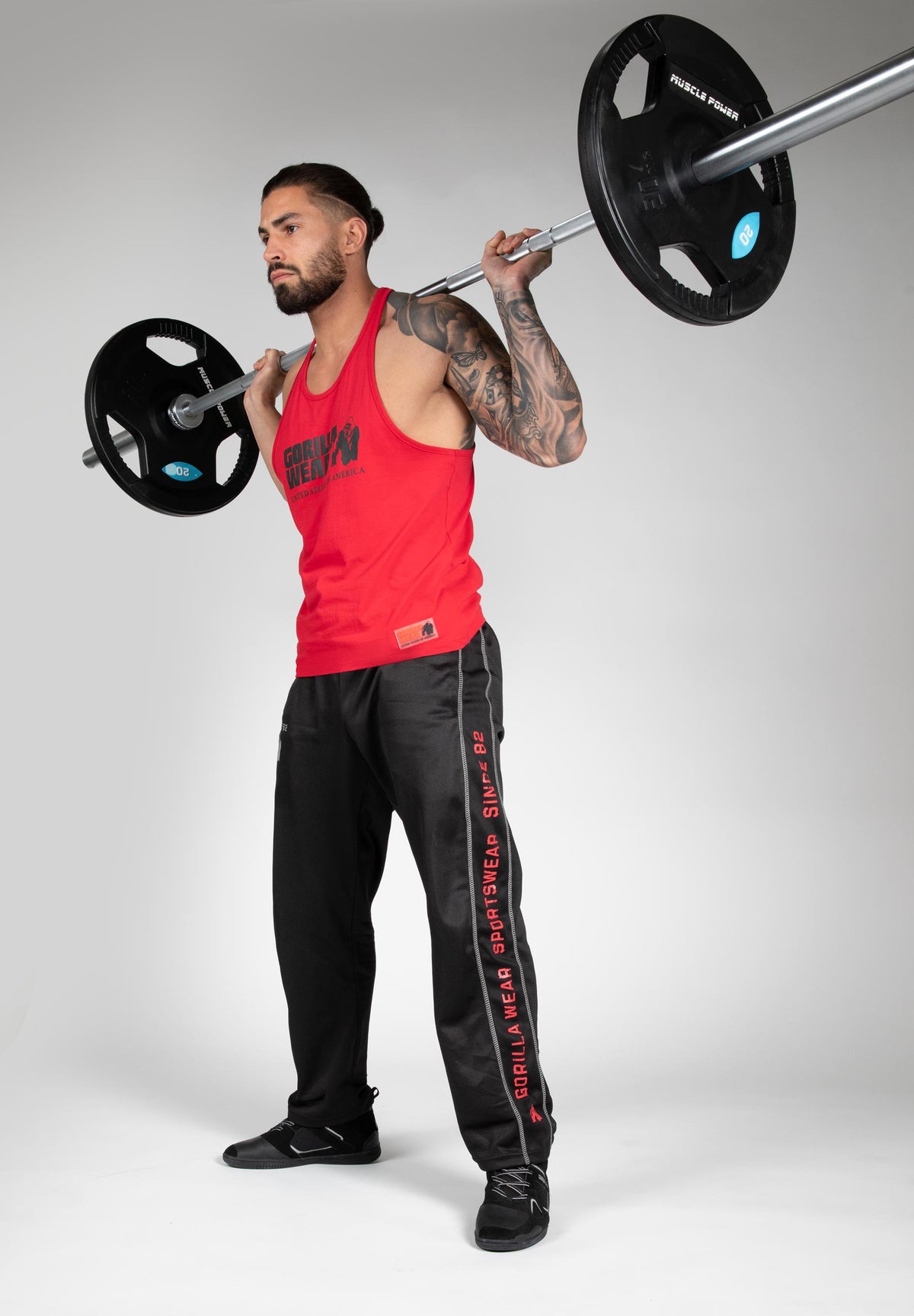 Gorilla Wear Functional Mesh Pants, black/red