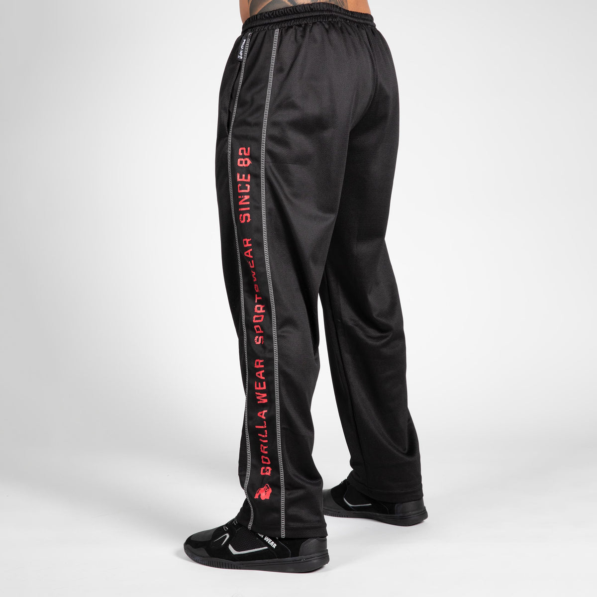 Gorilla Wear Functional Mesh Pants, black/red