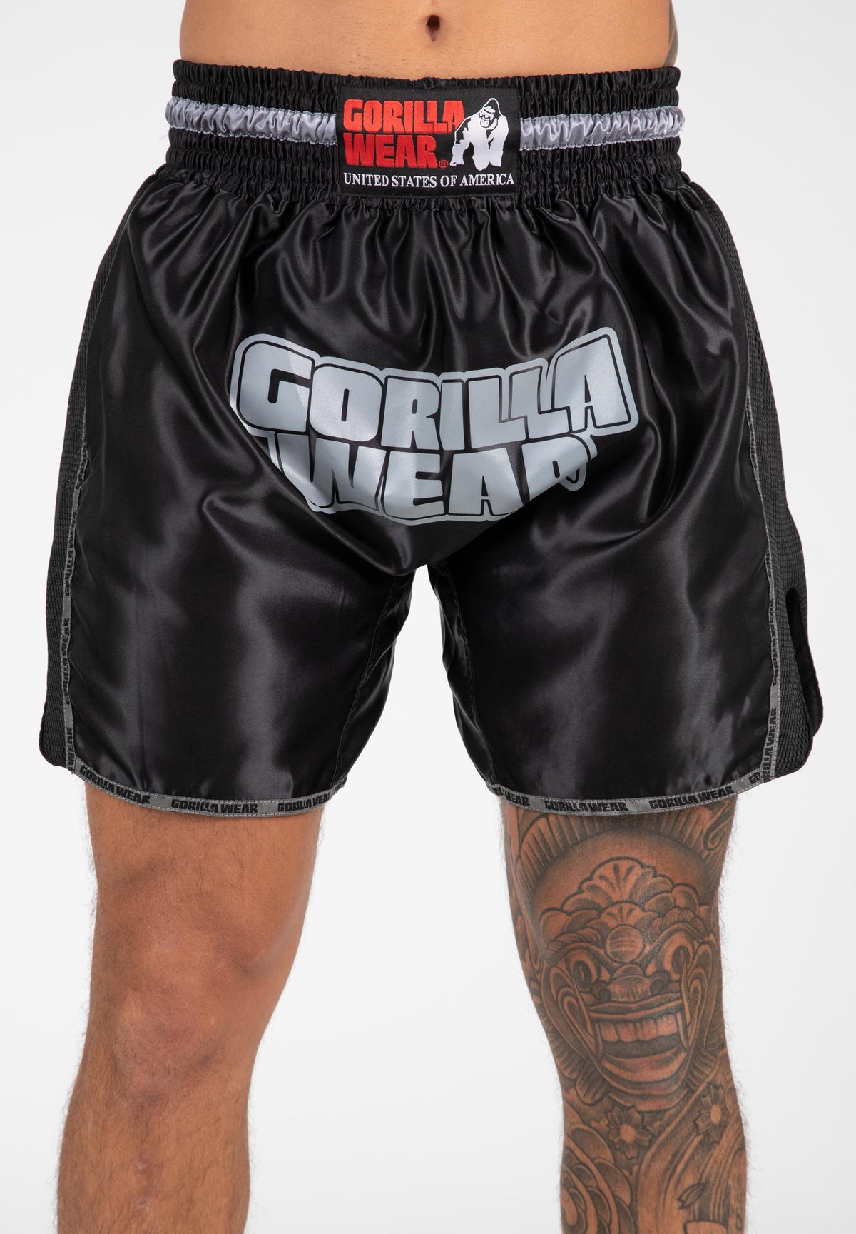 Gorilla Wear Piru Muay Thai Shorts, black