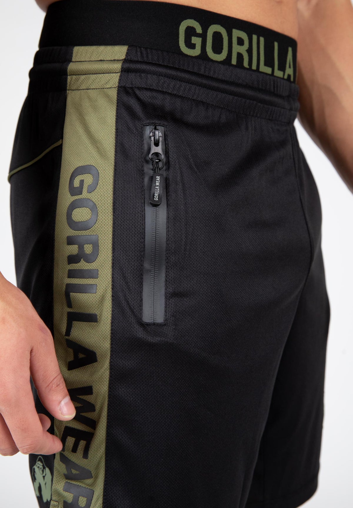 Gorilla Wear Atlanta Shorts, black/green