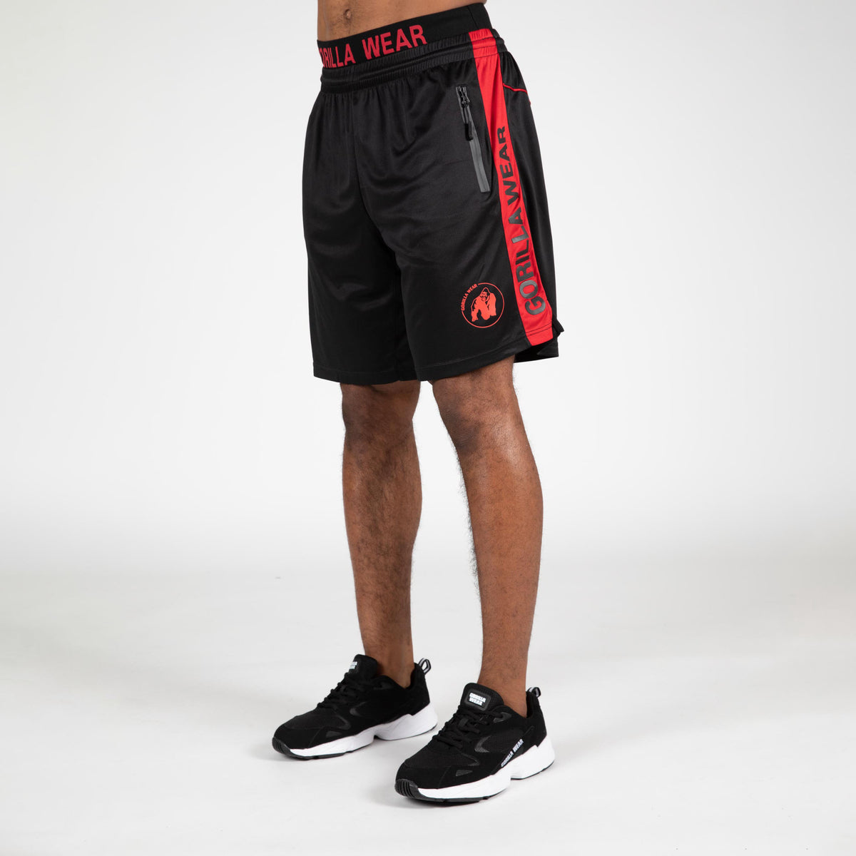 Gorilla Wear Atlanta Shorts, black/red