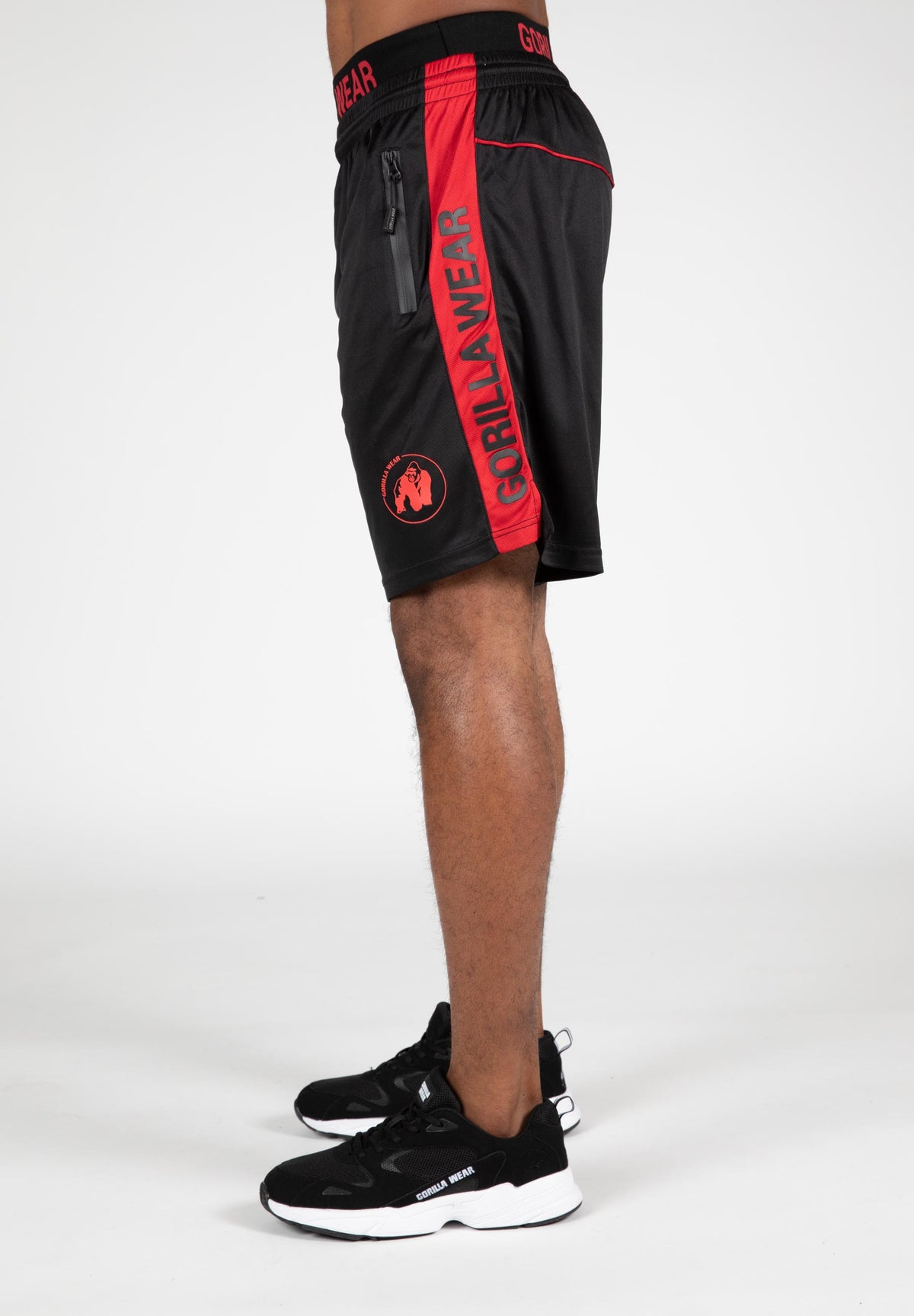 Gorilla Wear Atlanta Shorts, black/red