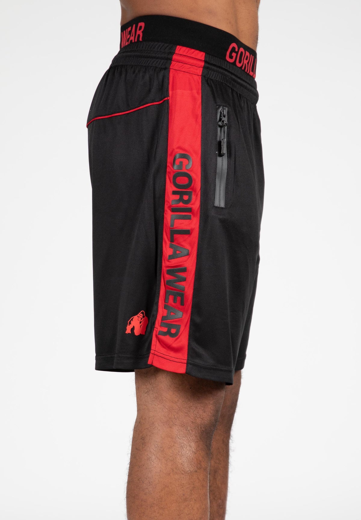Gorilla Wear Atlanta Shorts, black/red