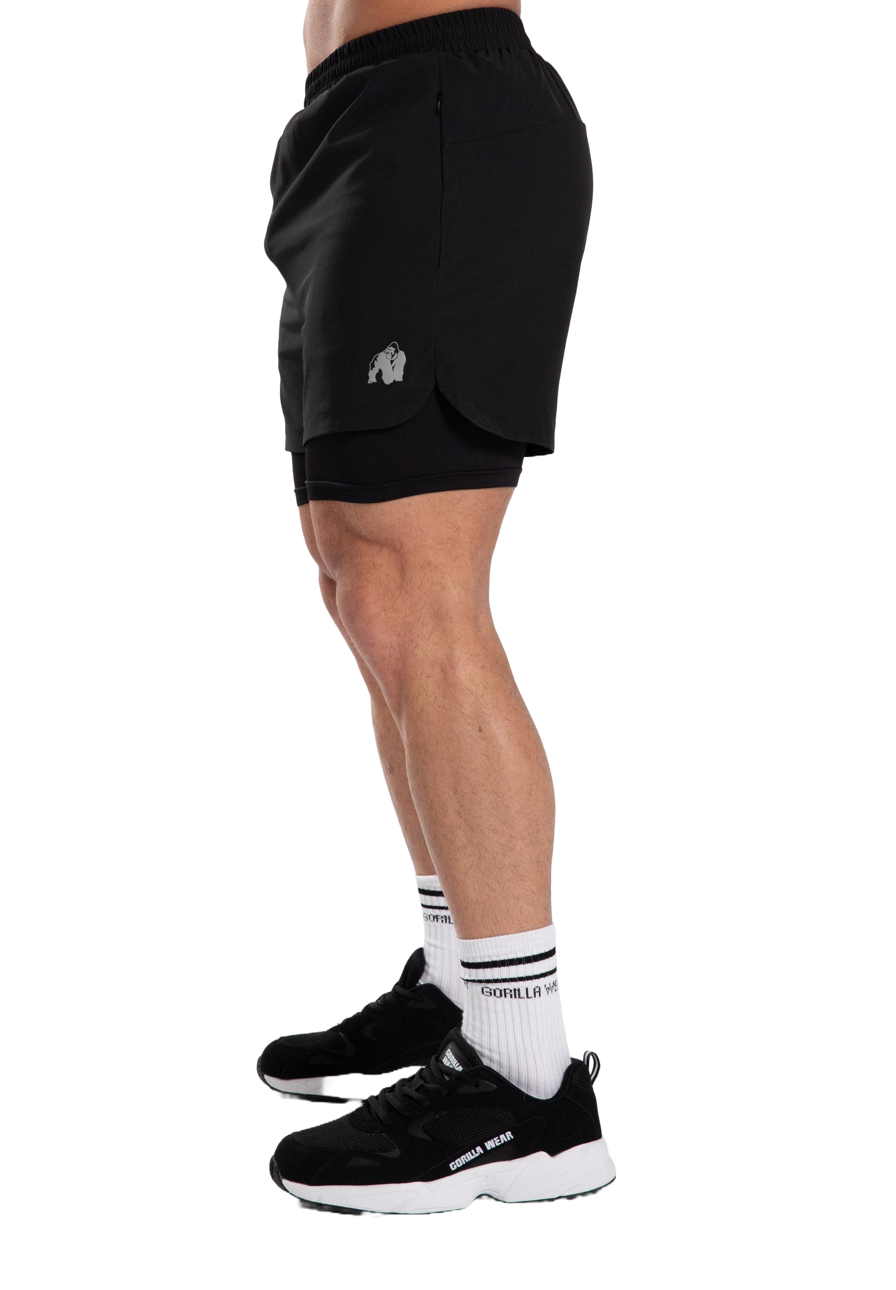 Gorilla Wear Cortez 2-In-1 Shorts, black