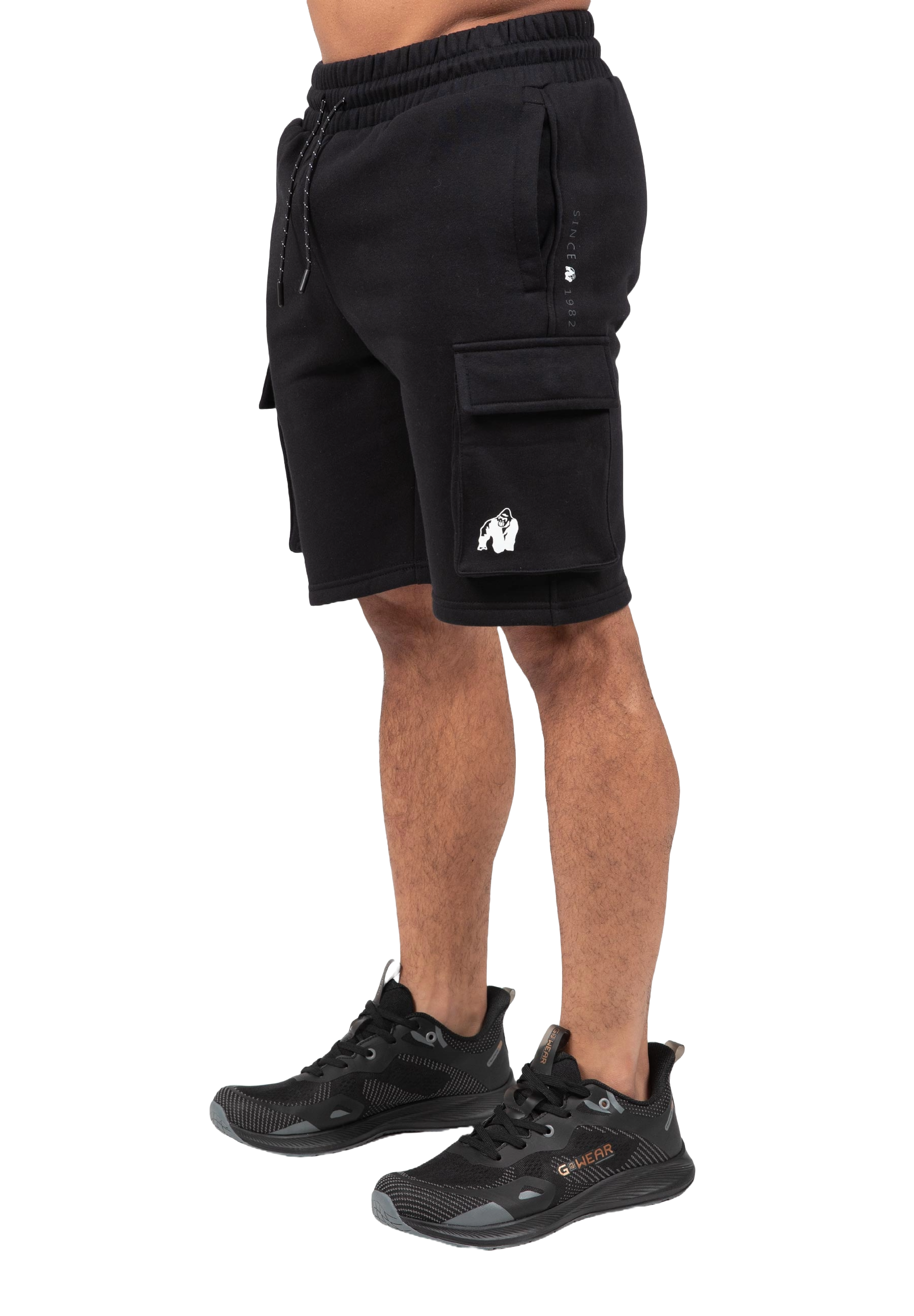 Gorilla Wear Hudson Cargo Sweat Shorts, black