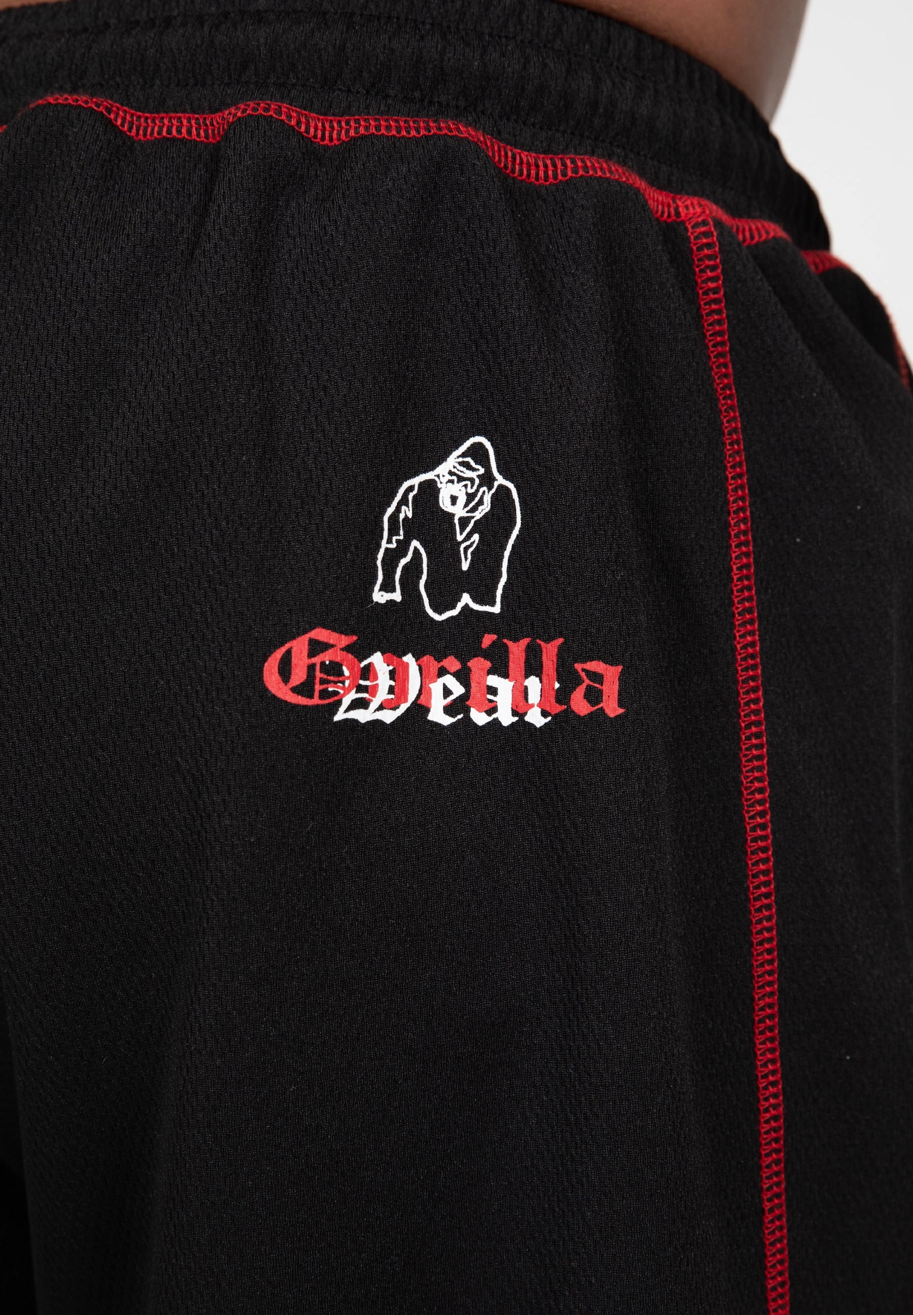Gorilla Wear Marlow Mesh Shorts, black/red