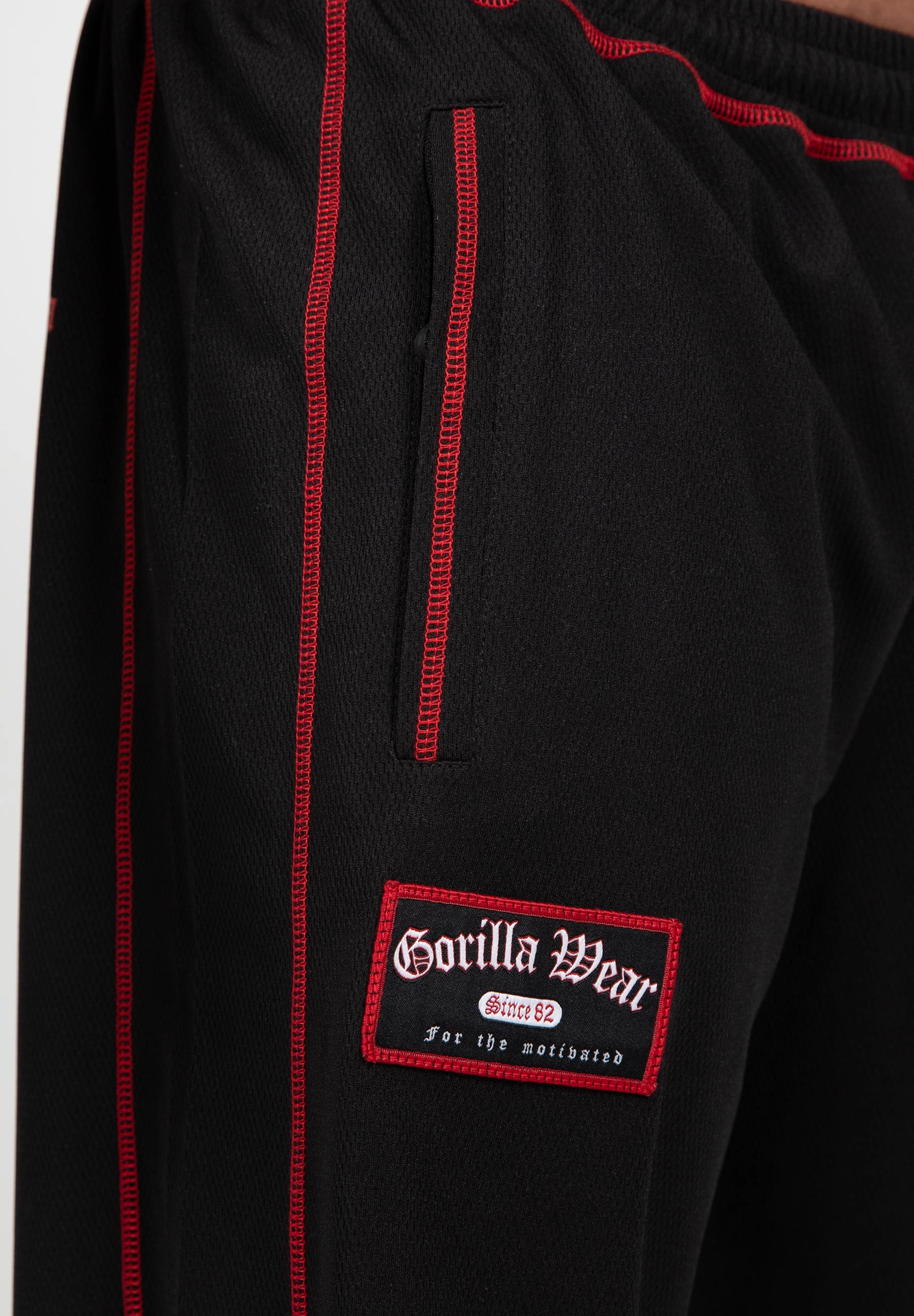 Gorilla Wear Marlow Mesh Shorts, black/red