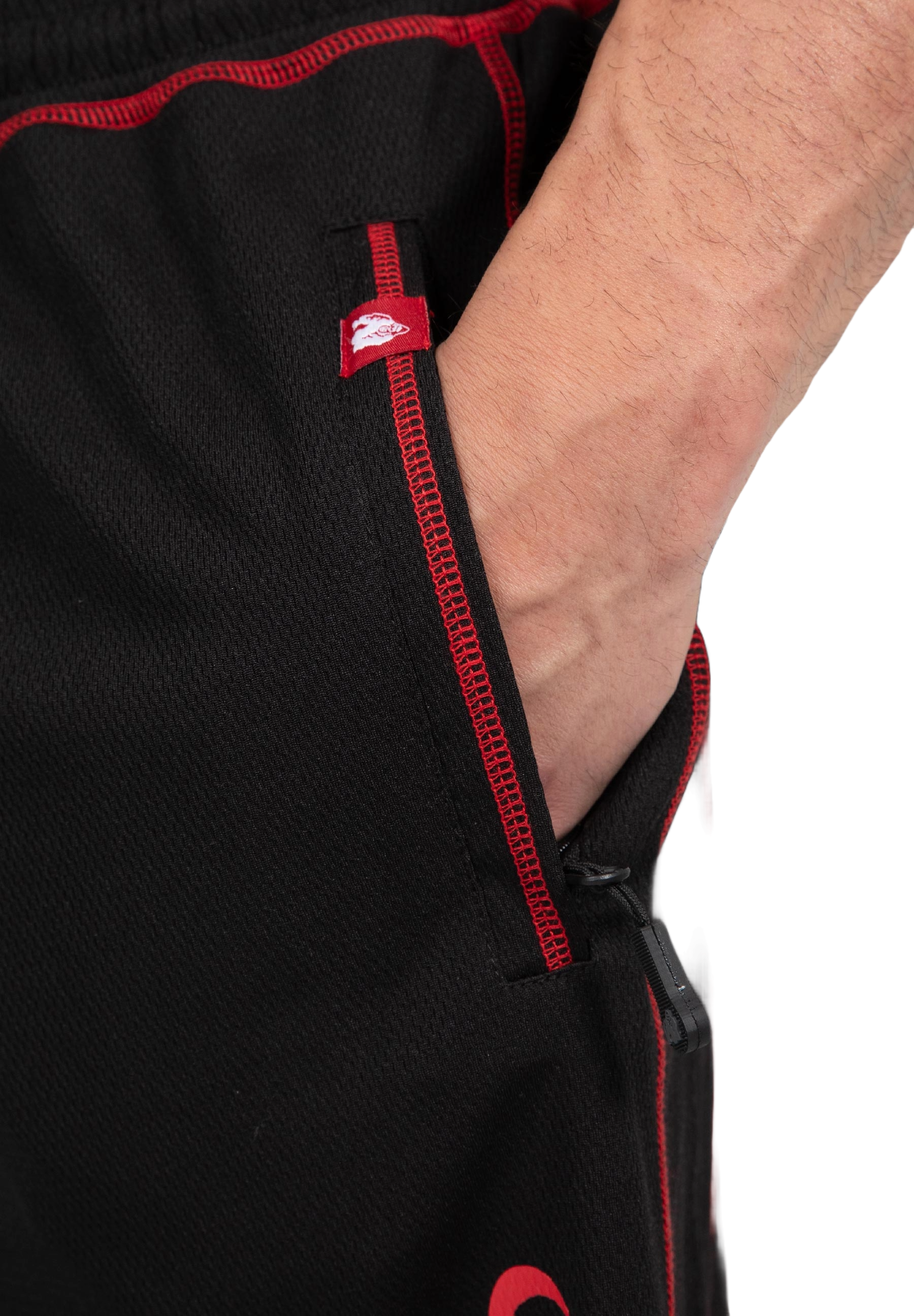 Gorilla Wear Marlow Mesh Shorts, black/red