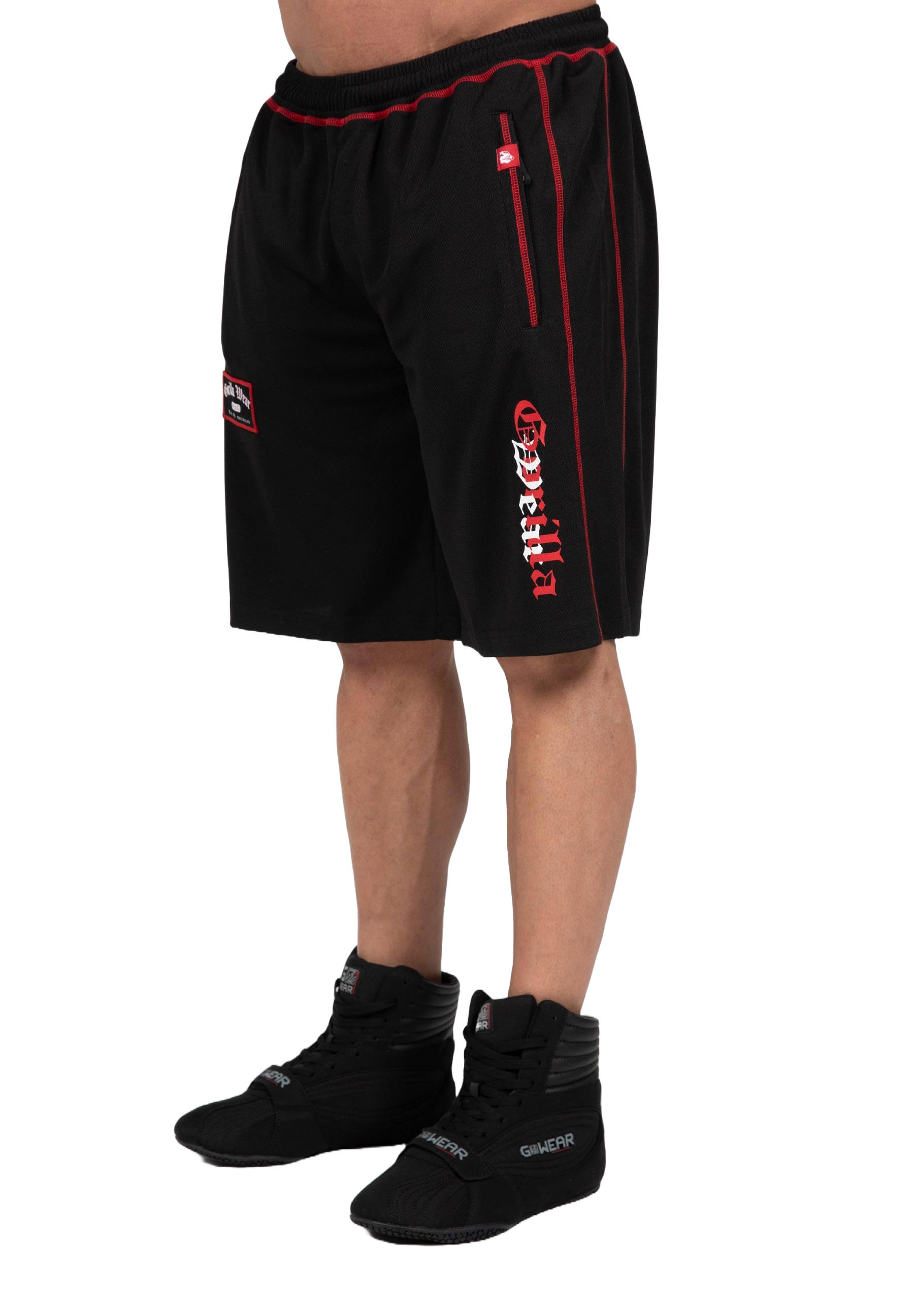 Gorilla Wear Marlow Mesh Shorts, black/red