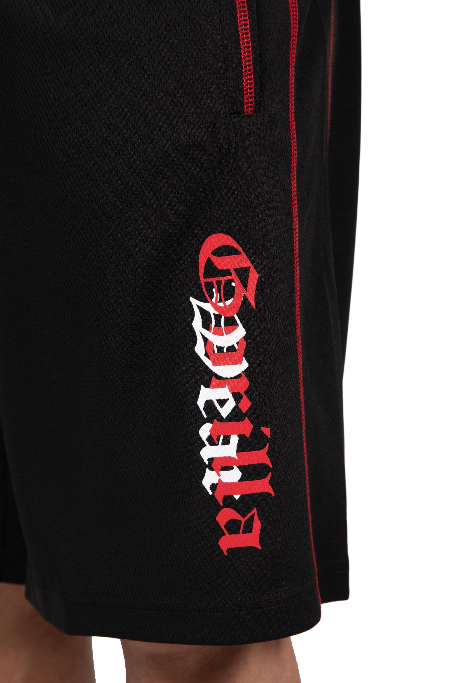 Gorilla Wear Marlow Mesh Shorts, black/red