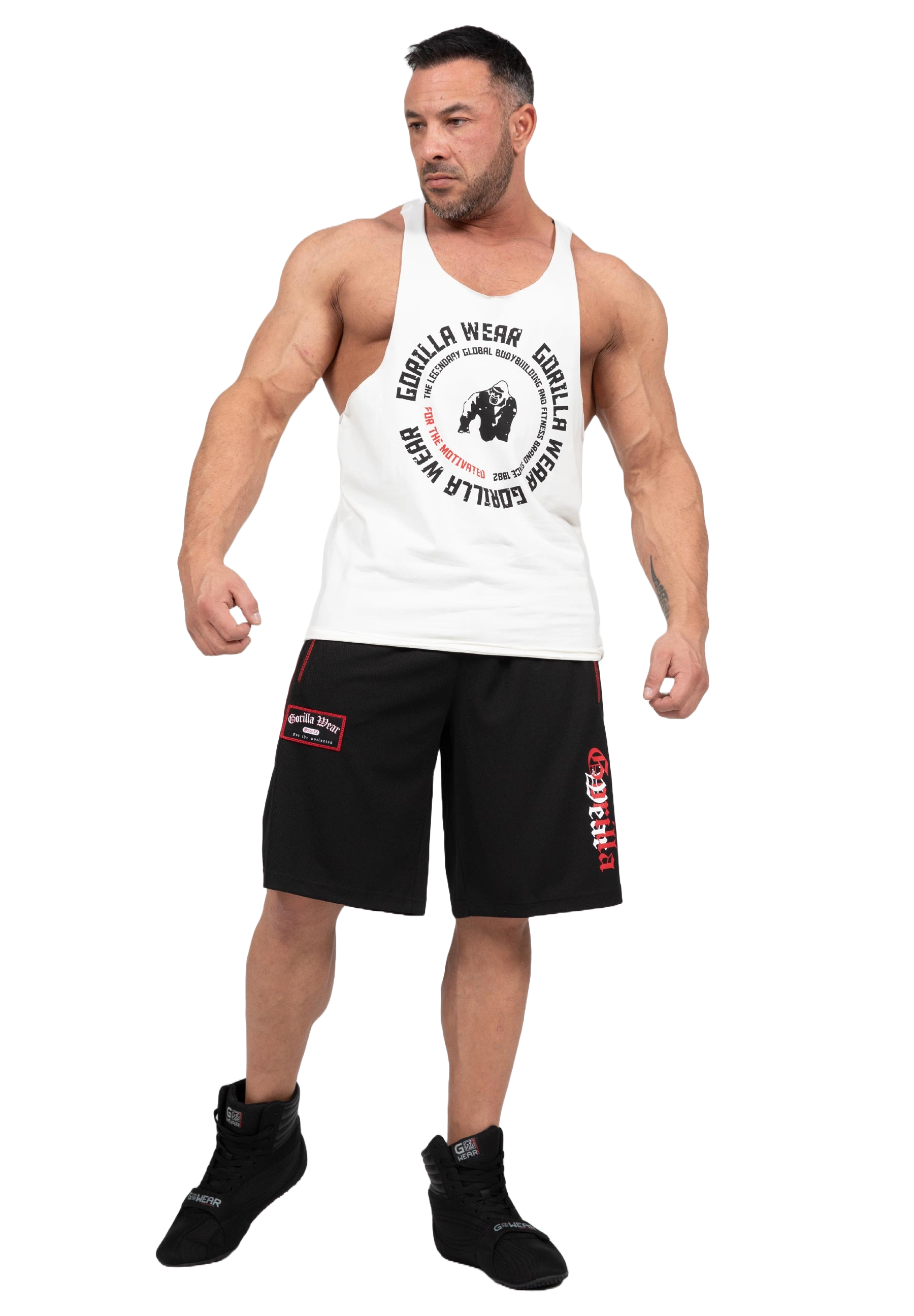 Gorilla Wear Marlow Mesh Shorts, black/red