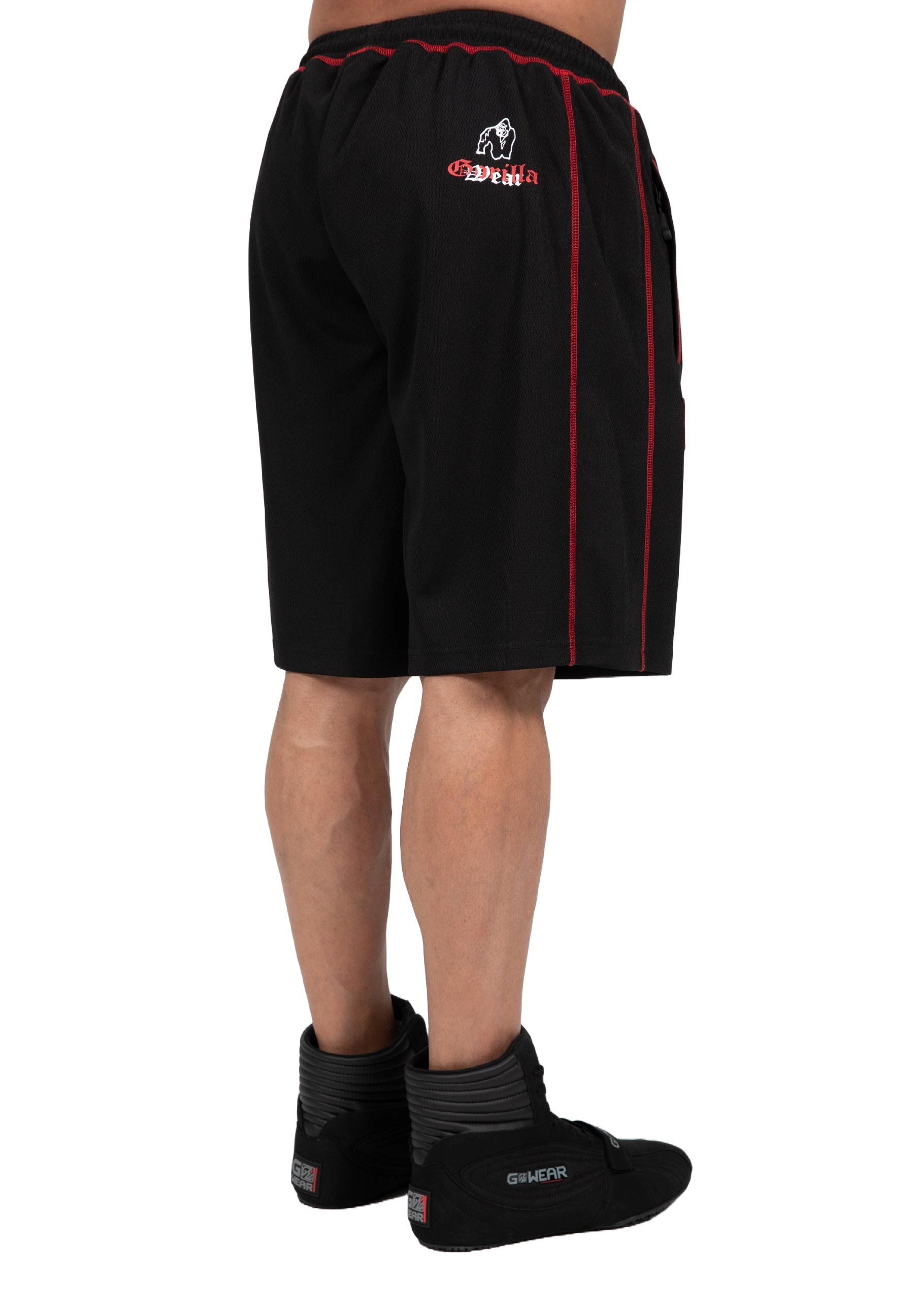 Gorilla Wear Marlow Mesh Shorts, black/red