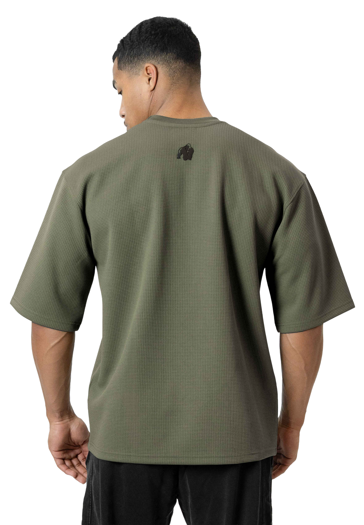 Gorilla Wear Idaho Oversized Waffle T-Shirt, army green
