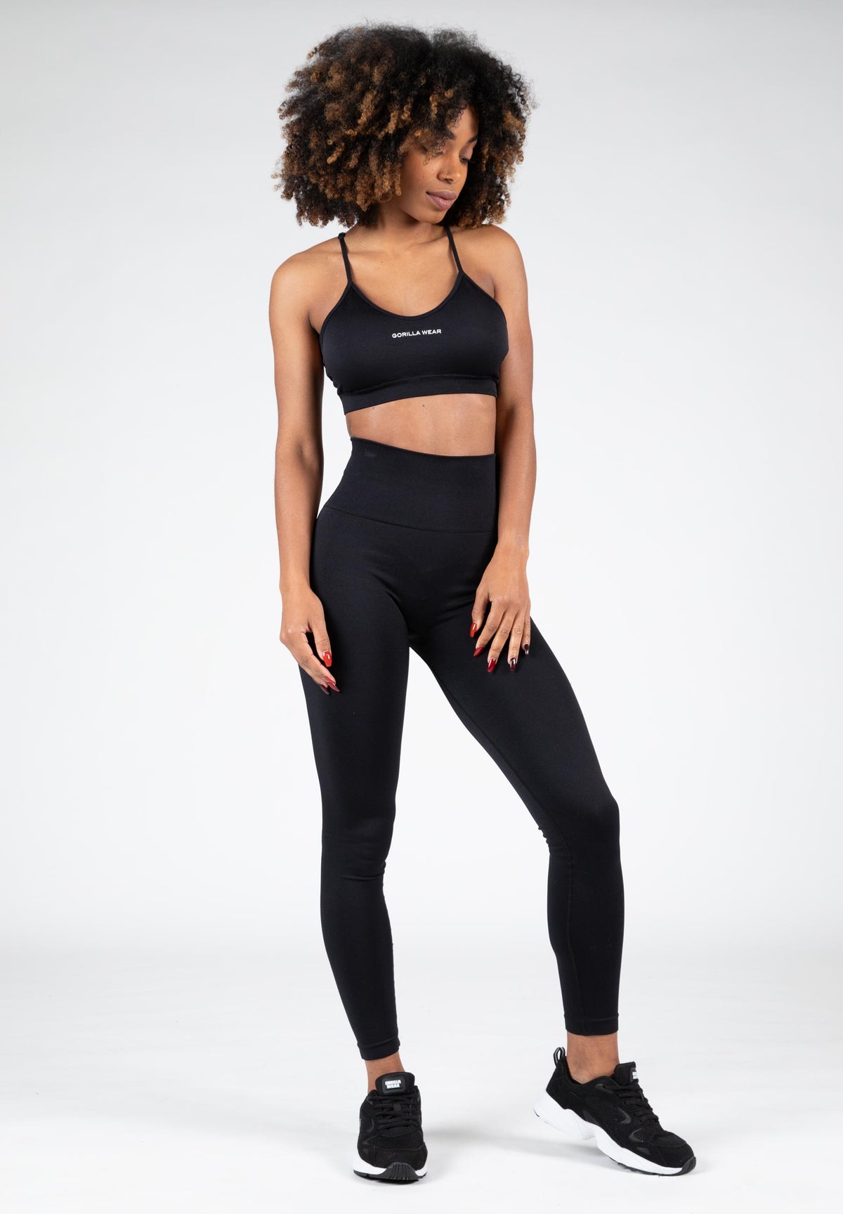Gorilla Wear Quincy Seamless Sports Bra, black
