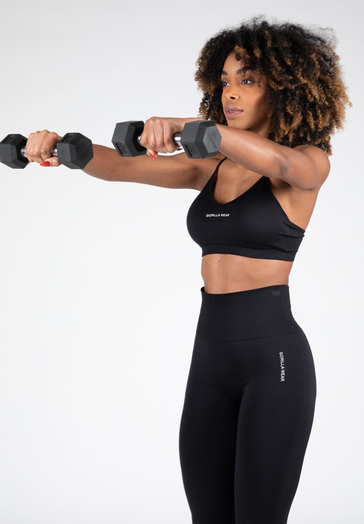 Gorilla Wear Quincy Seamless Sports Bra, black