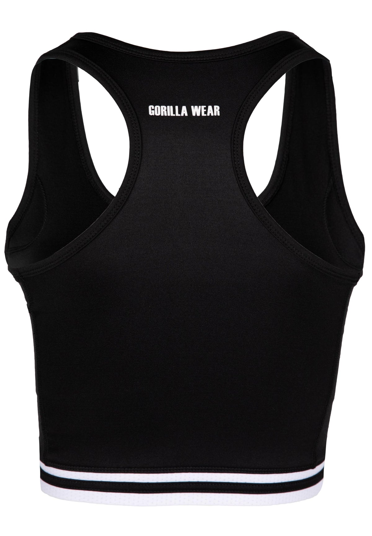 Gorilla Wear Mesa Zip Front Crop Top, black