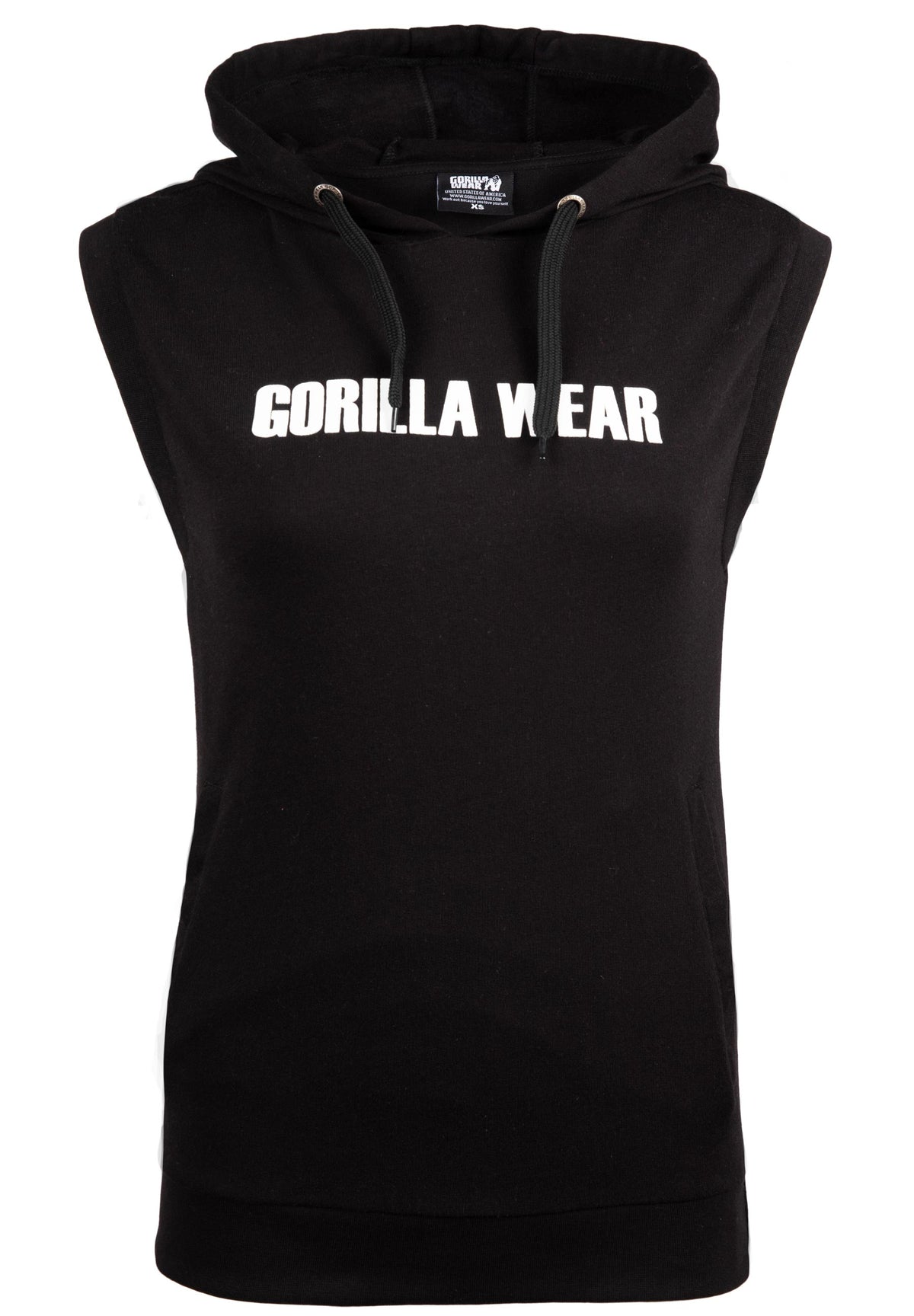 Gorilla Wear Virginia Sleeveless Hoodie, black
