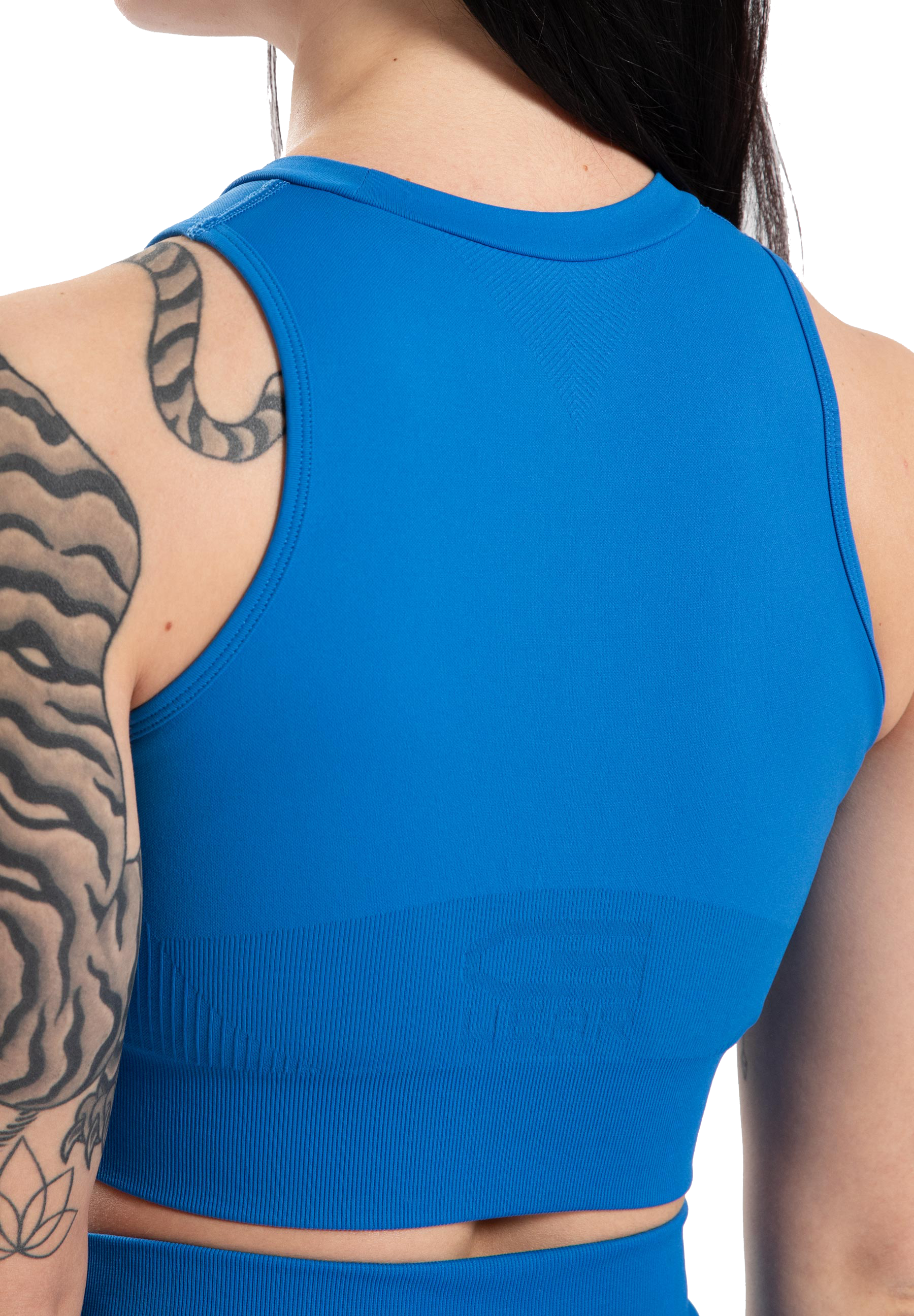 Gorilla Wear Olivia Seamless Crop Top, blue