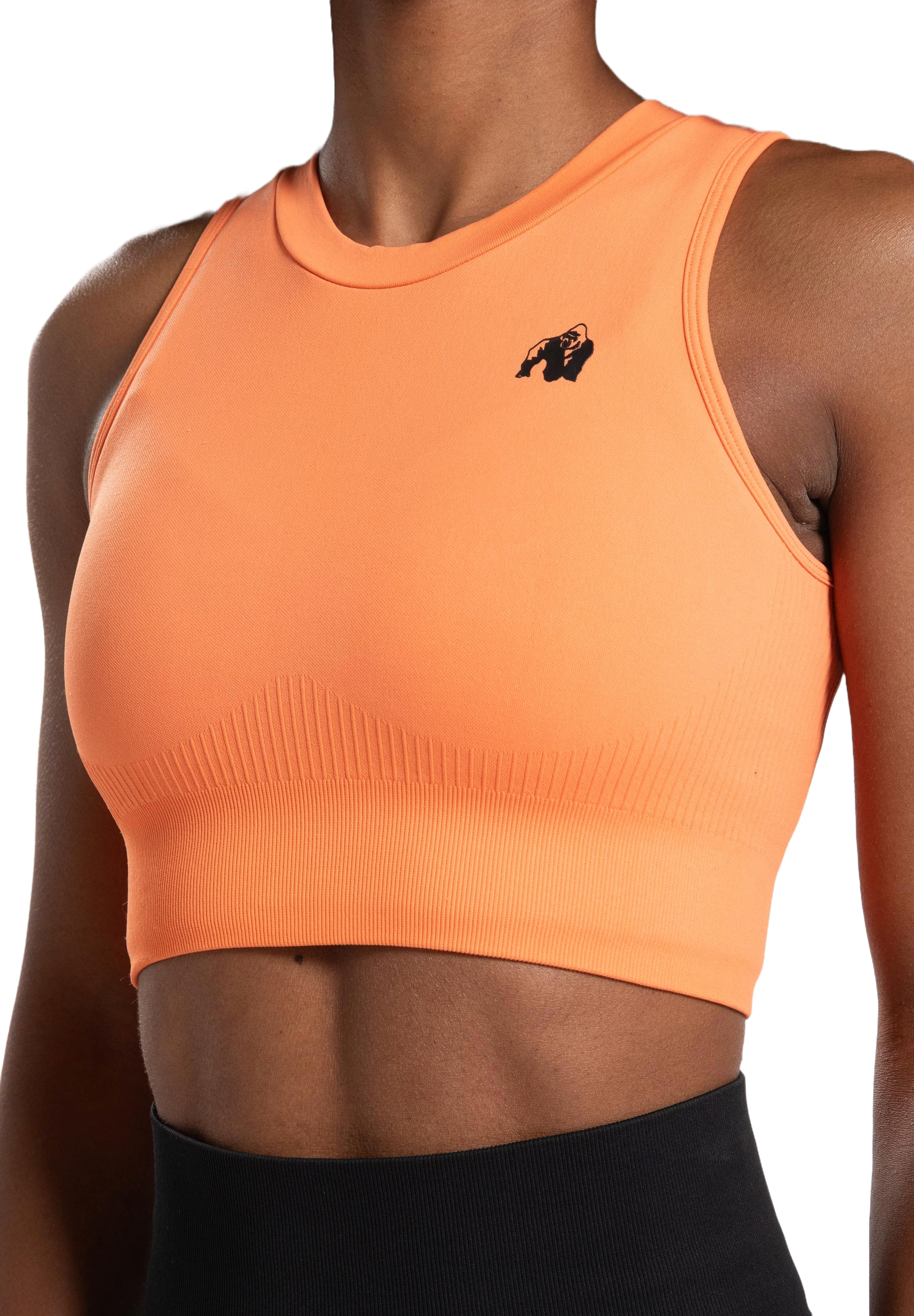 Gorilla Wear Olivia Seamless Crop Top, peach