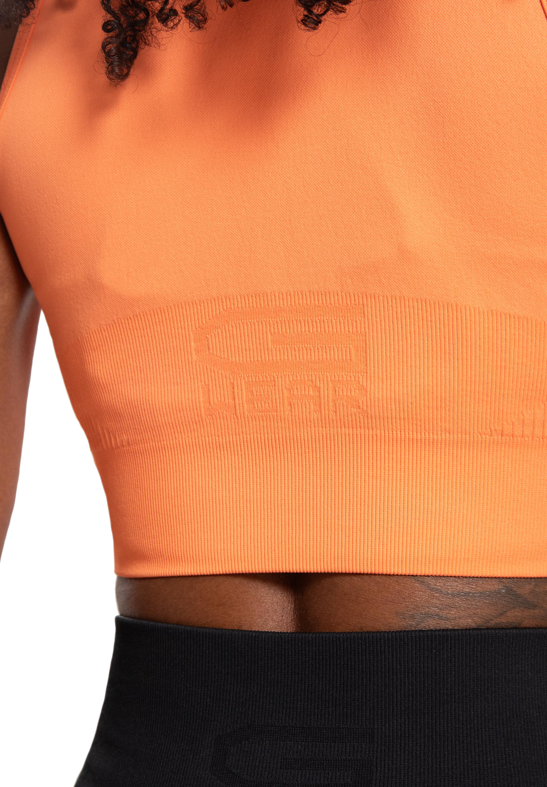 Gorilla Wear Olivia Seamless Crop Top, peach