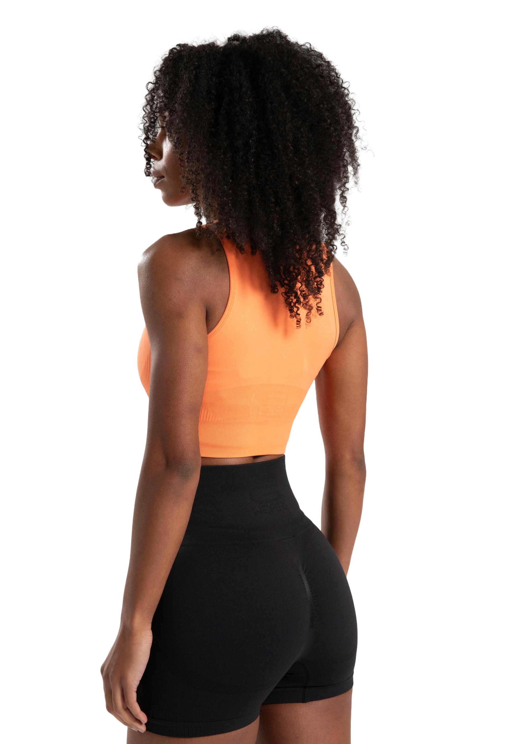 Gorilla Wear Olivia Seamless Crop Top, peach