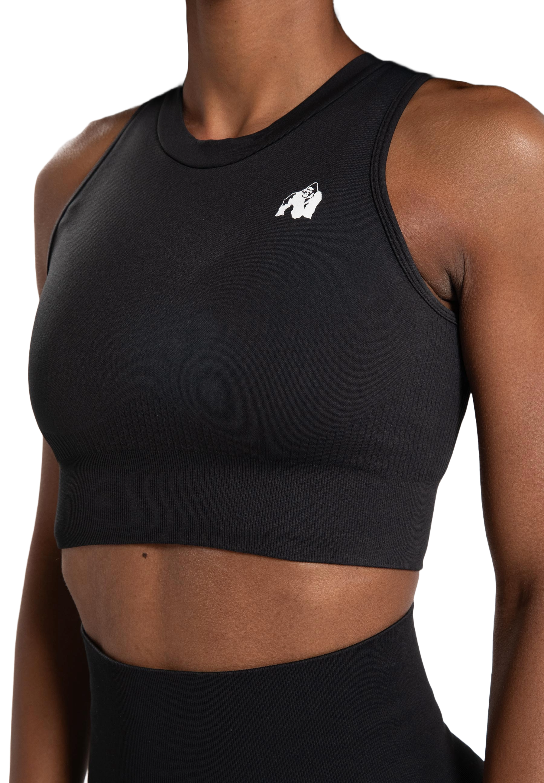 Gorilla Wear Olivia Seamless Crop Top, black