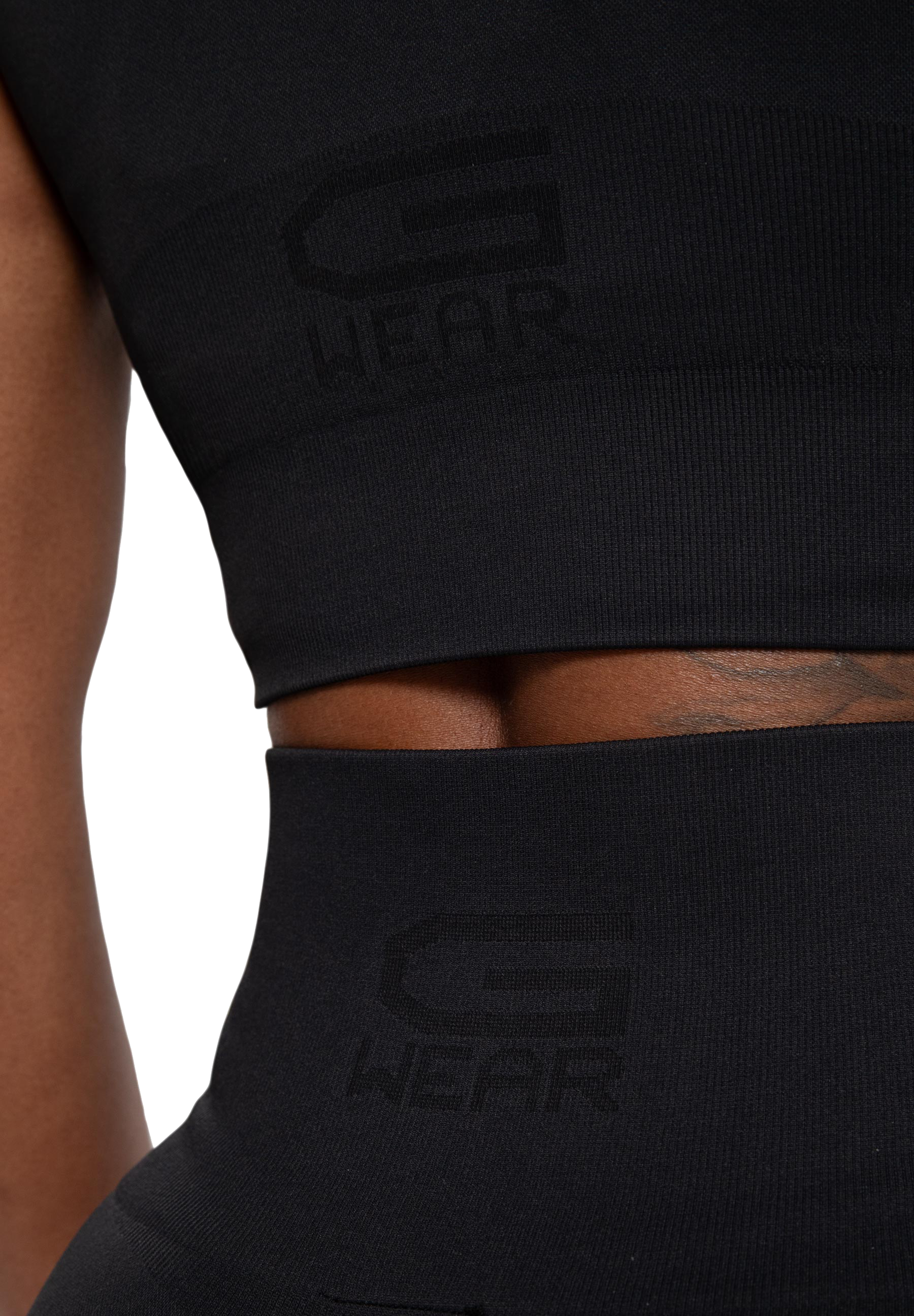 Gorilla Wear Olivia Seamless Crop Top, black