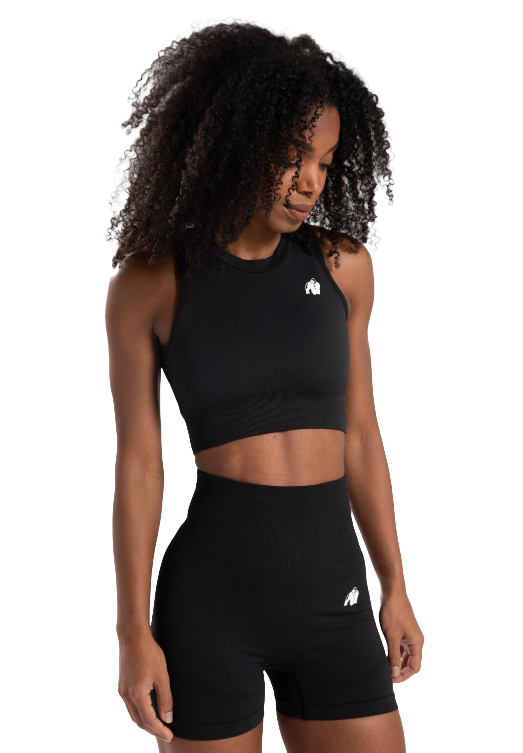 Gorilla Wear Olivia Seamless Crop Top, black