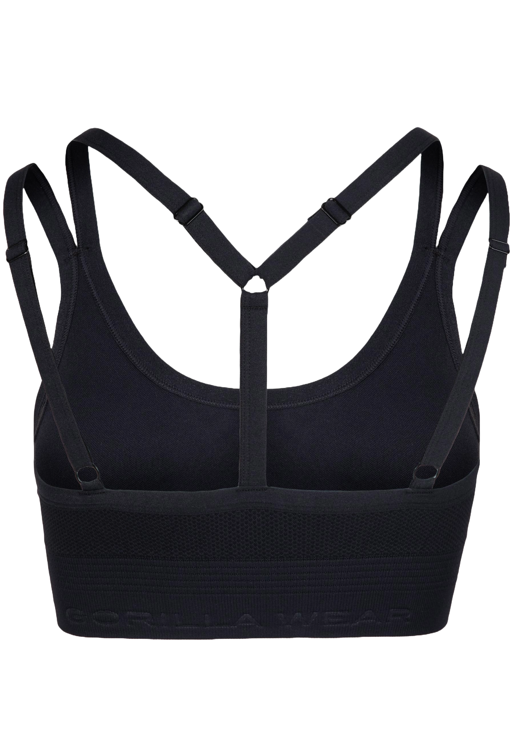 Gorilla Wear Whitney Seamless Sports Bra, black
