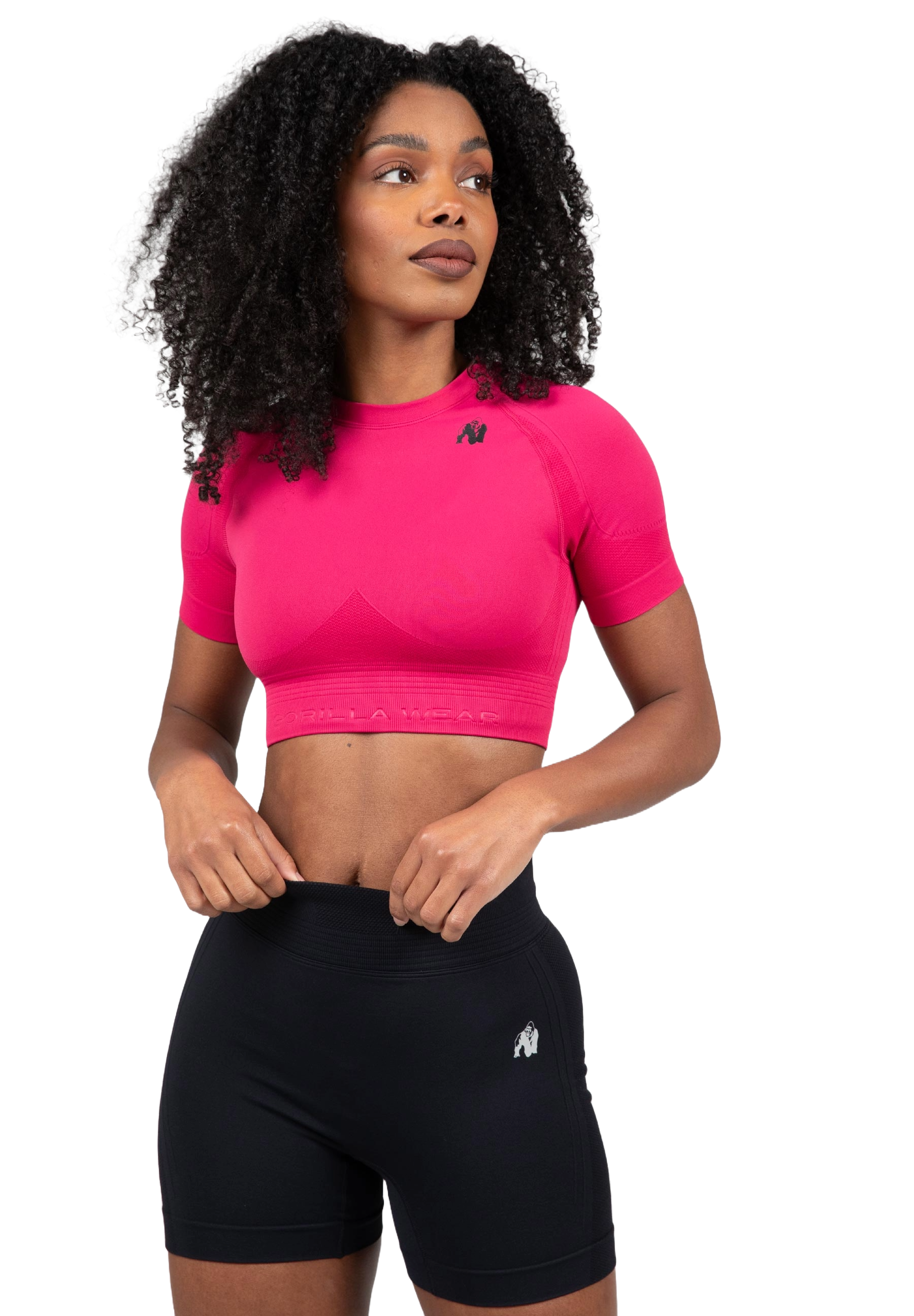 Gorilla Wear Whitney Seamless Crop Top, pink