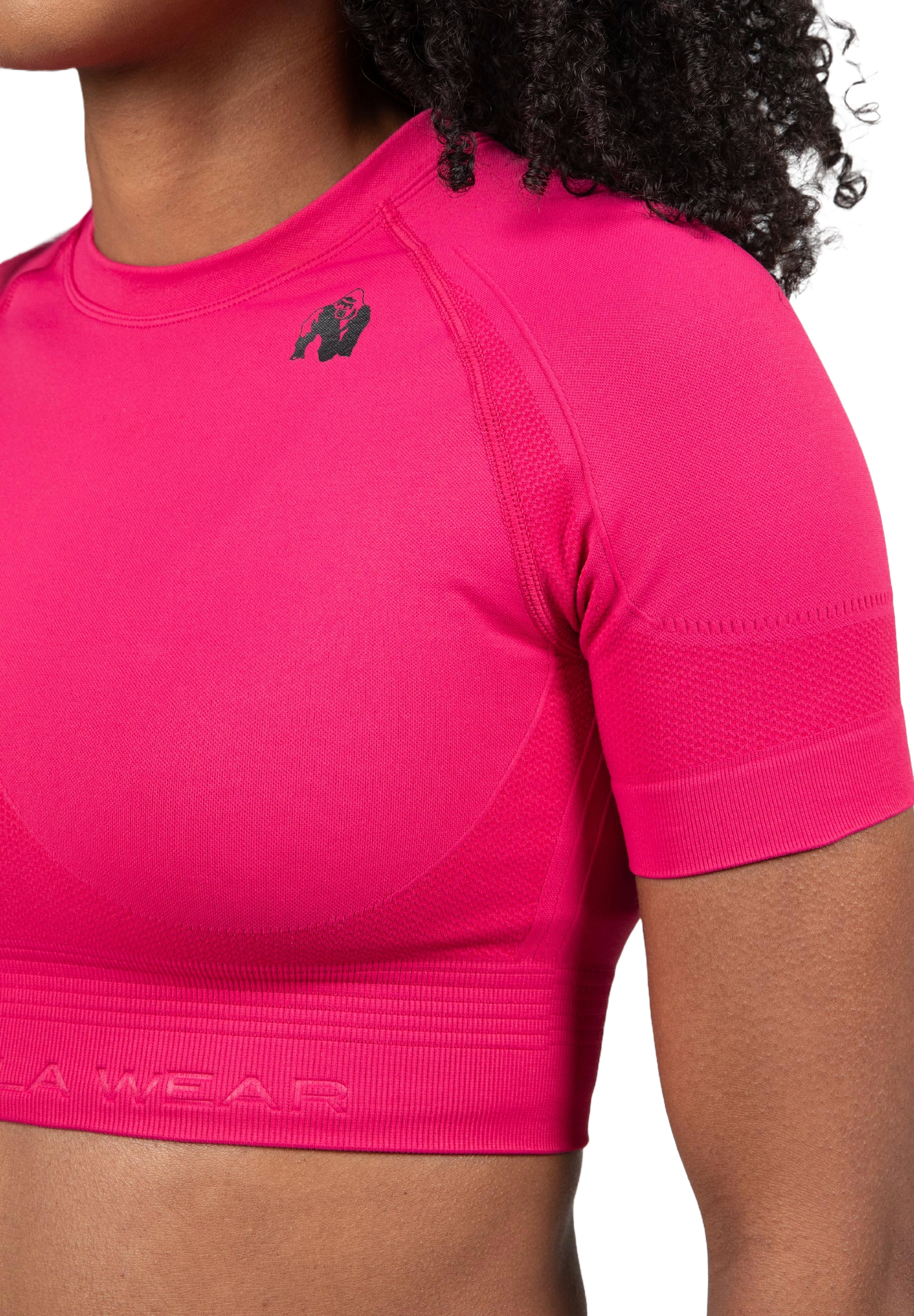 Gorilla Wear Whitney Seamless Crop Top, pink