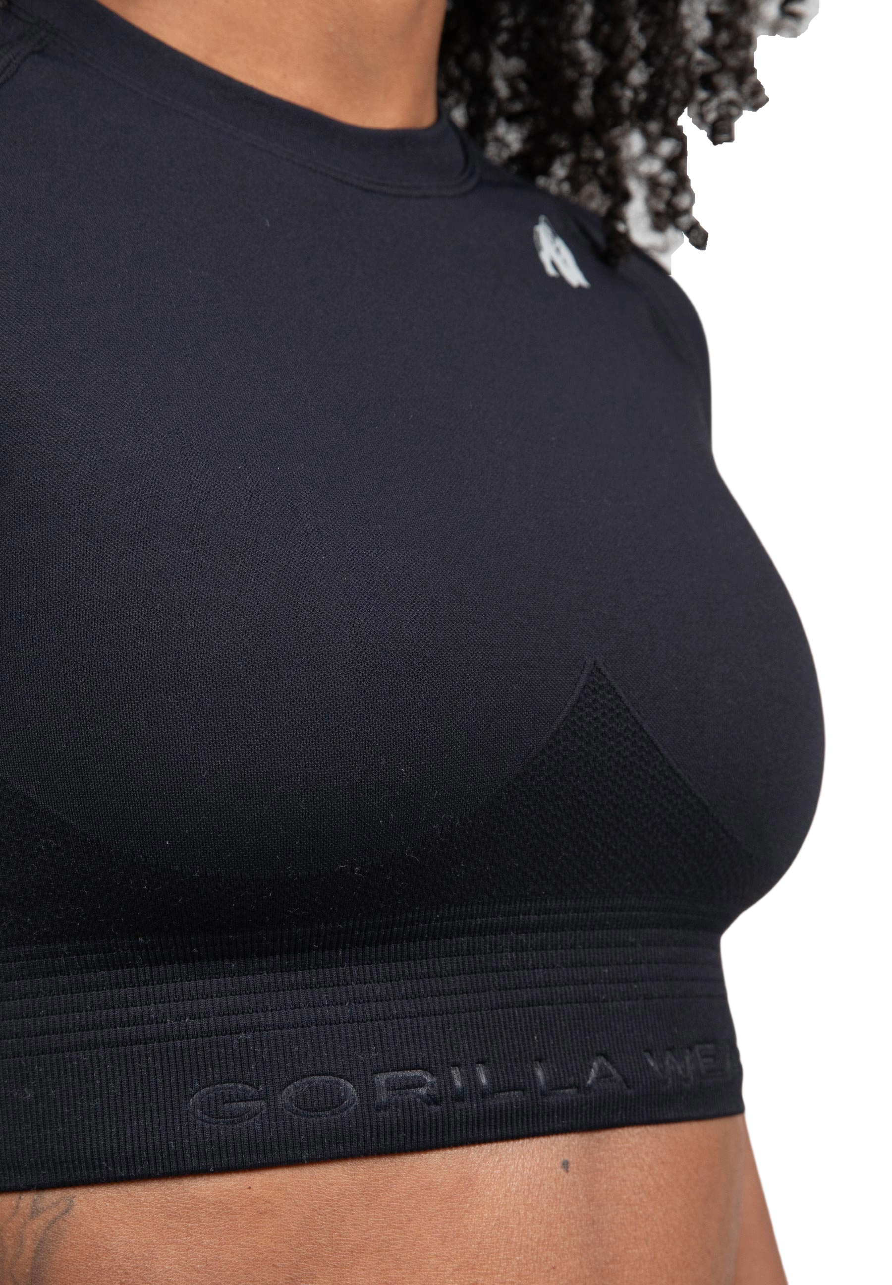 Gorilla Wear Whitney Seamless Crop Top, black