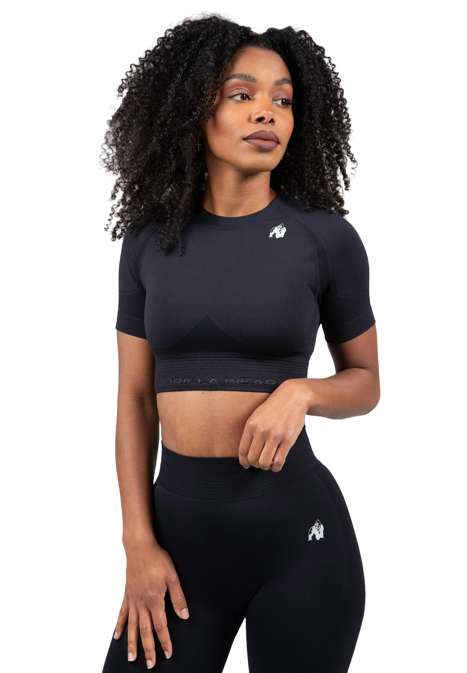 Gorilla Wear Whitney Seamless Crop Top, black