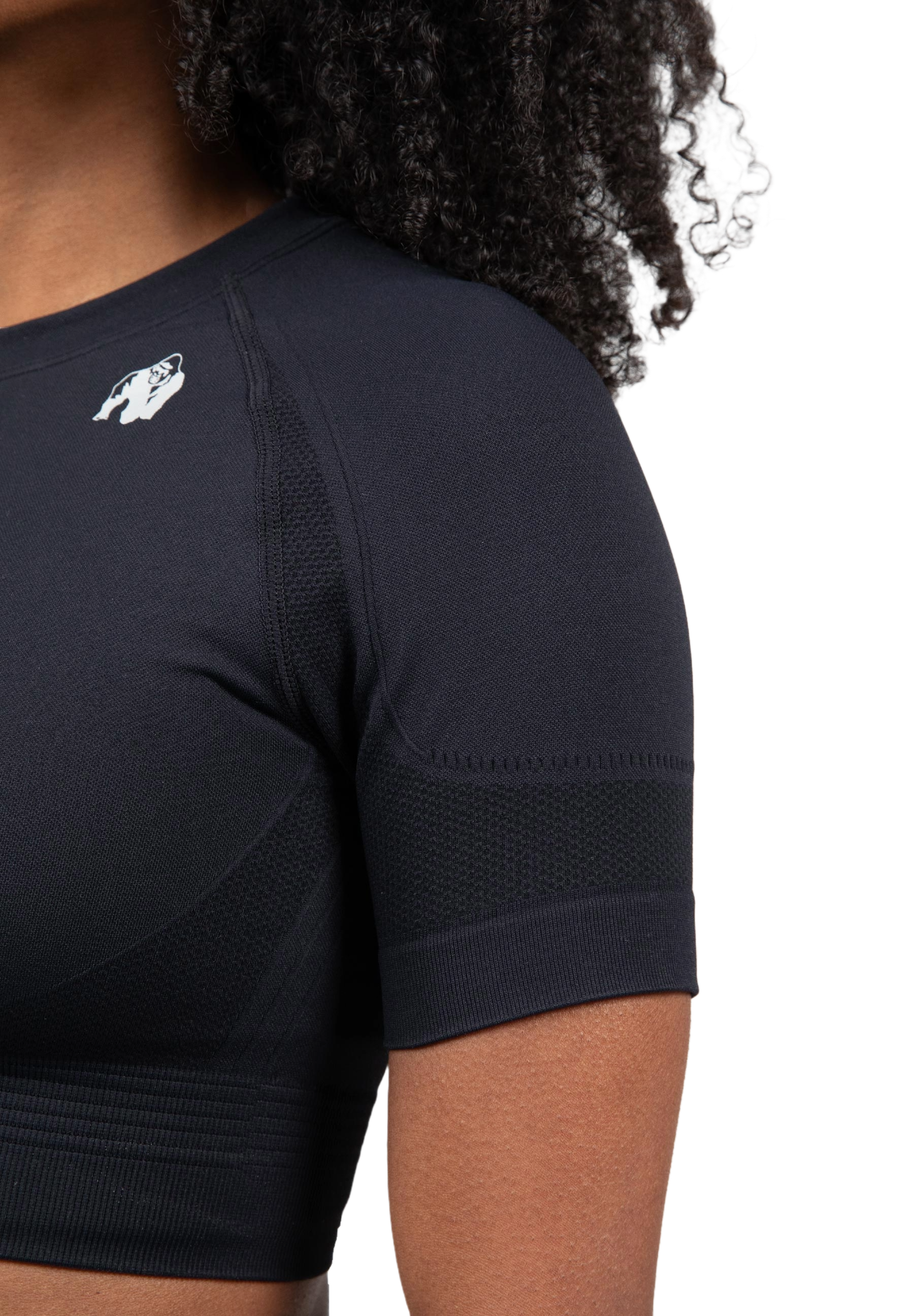 Gorilla Wear Whitney Seamless Crop Top, black