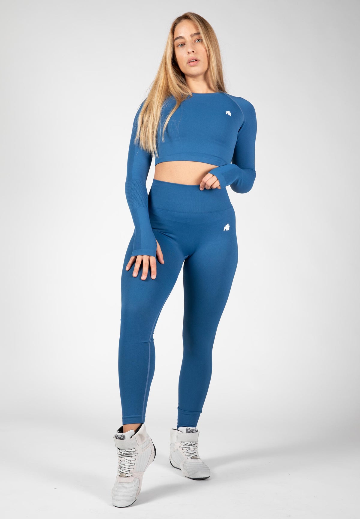 Gorilla Wear Hilton Seamless Long Sleeve, blue
