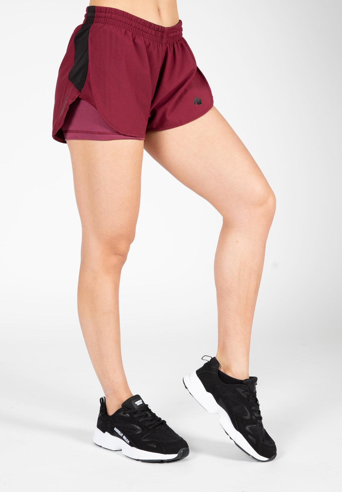 Gorilla Wear Salina 2-In-1 Shorts, burgundy red
