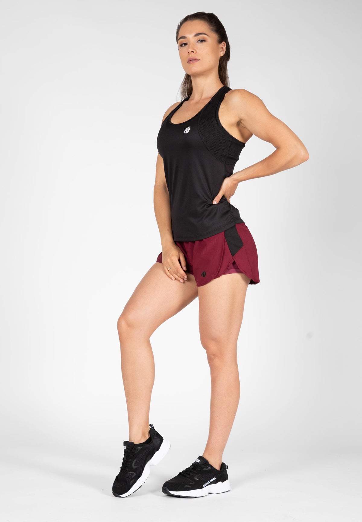 Gorilla Wear Salina 2-In-1 Shorts, burgundy red