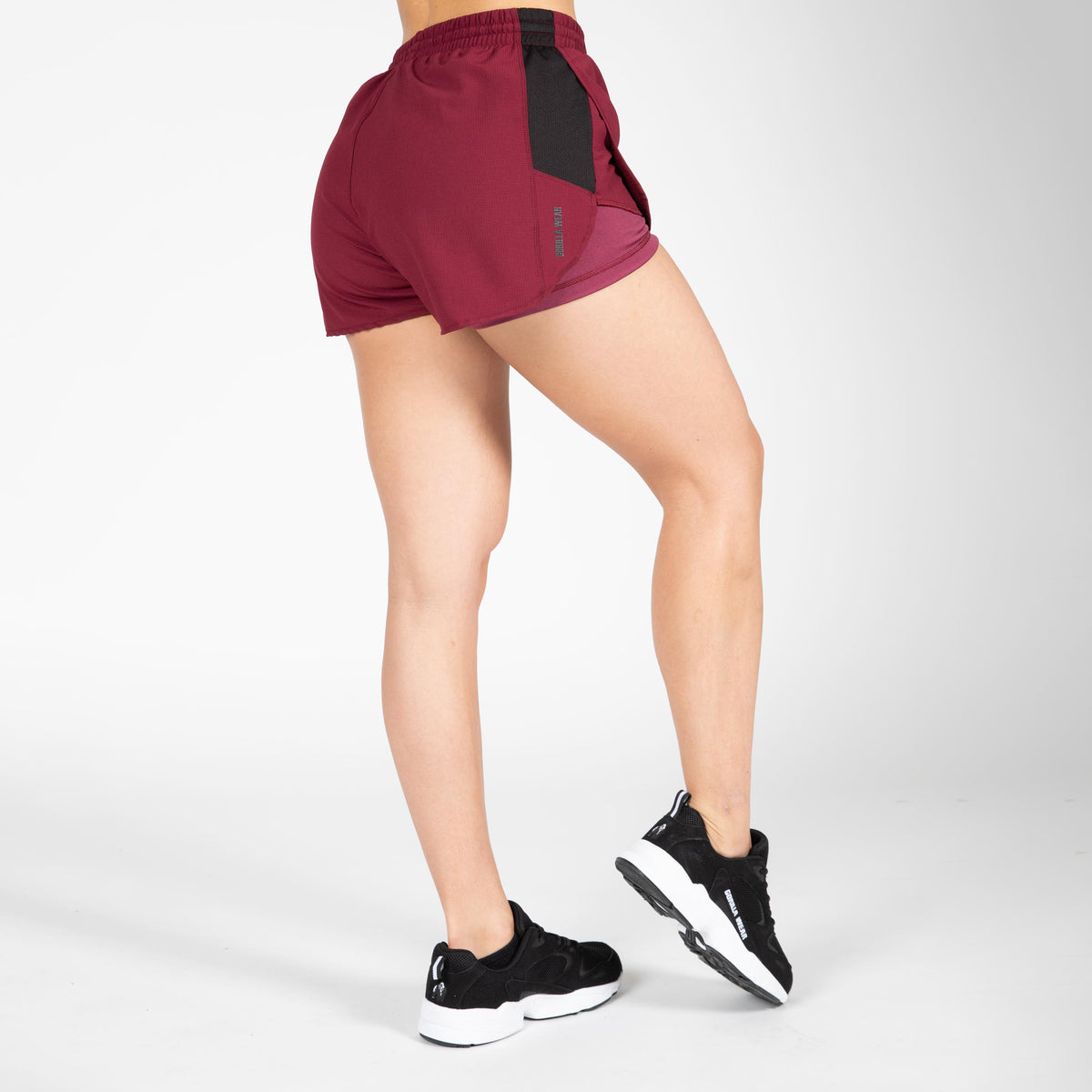 Gorilla Wear Salina 2-In-1 Shorts, burgundy red