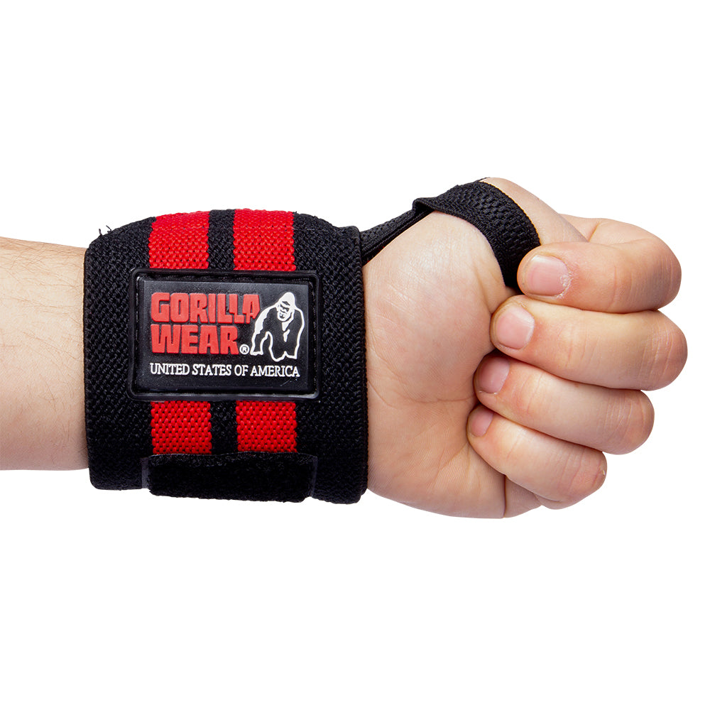 Gorilla Wear Wrist Wraps Pro, black/red